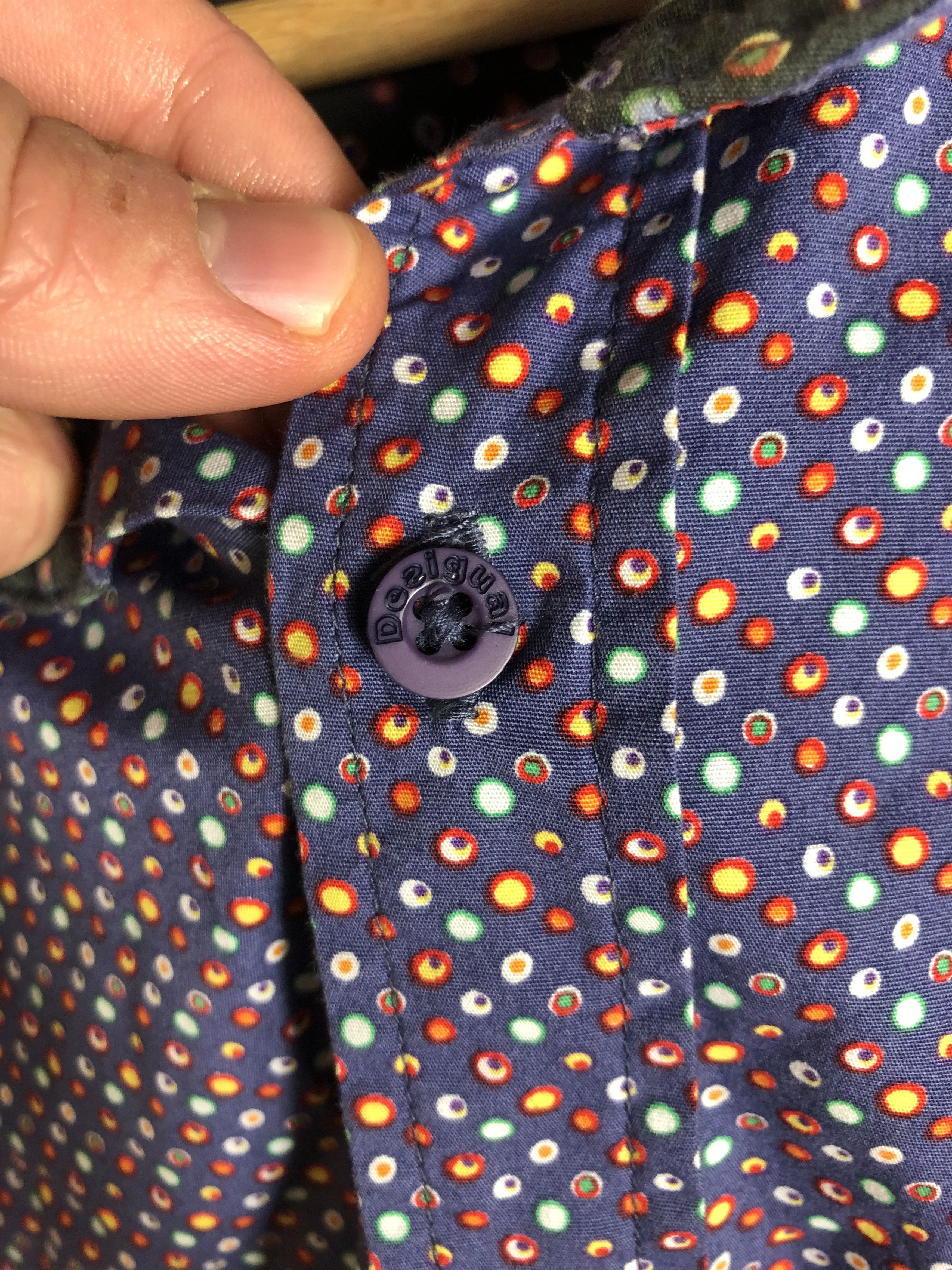 Desigual Desigual Abstract Multicolor Shirt Long Sleeve Size US XXL / EU 58 / 5 - 4 Thumbnail