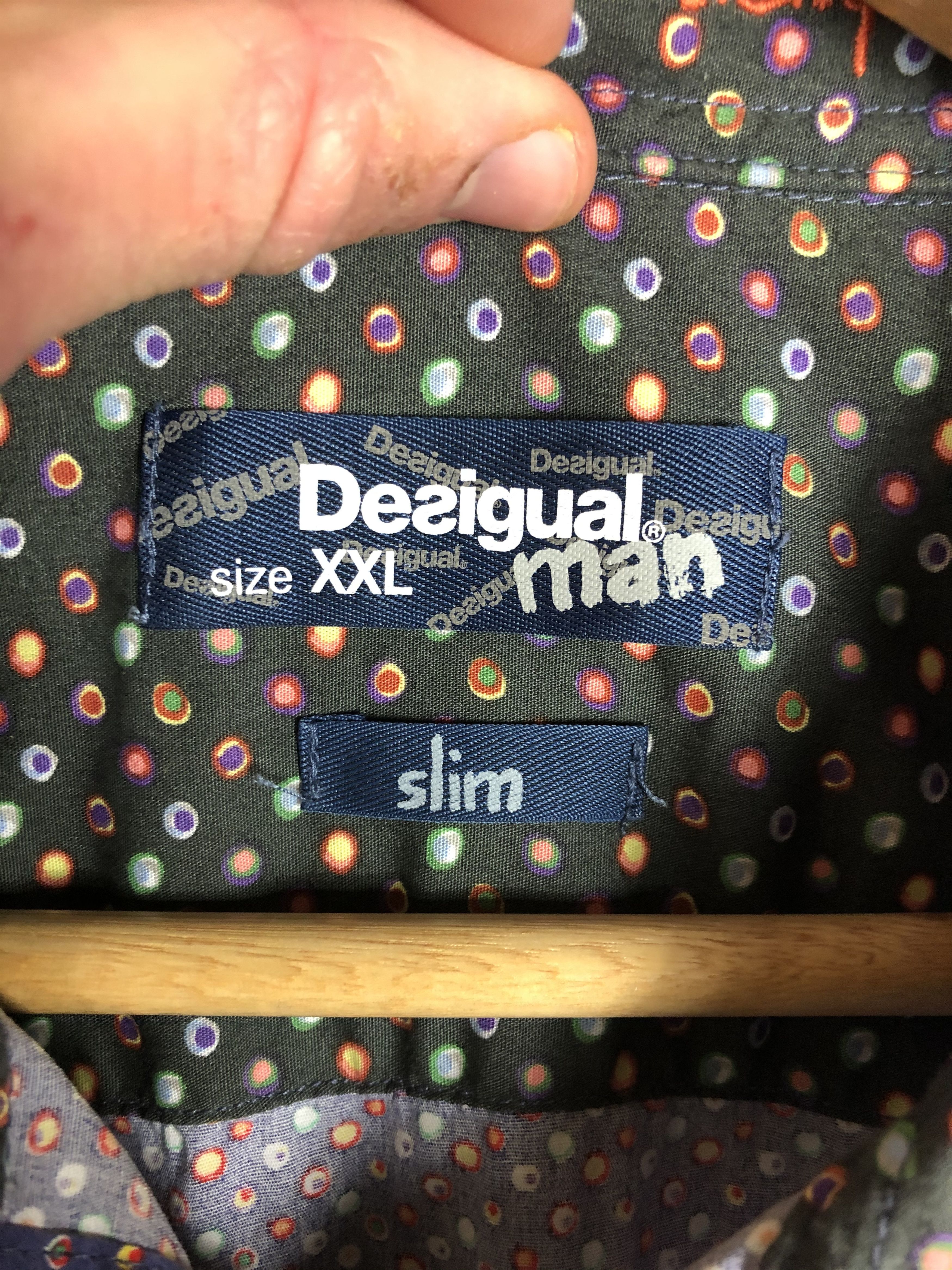 Desigual Desigual Abstract Multicolor Shirt Long Sleeve Size US XXL / EU 58 / 5 - 6 Thumbnail