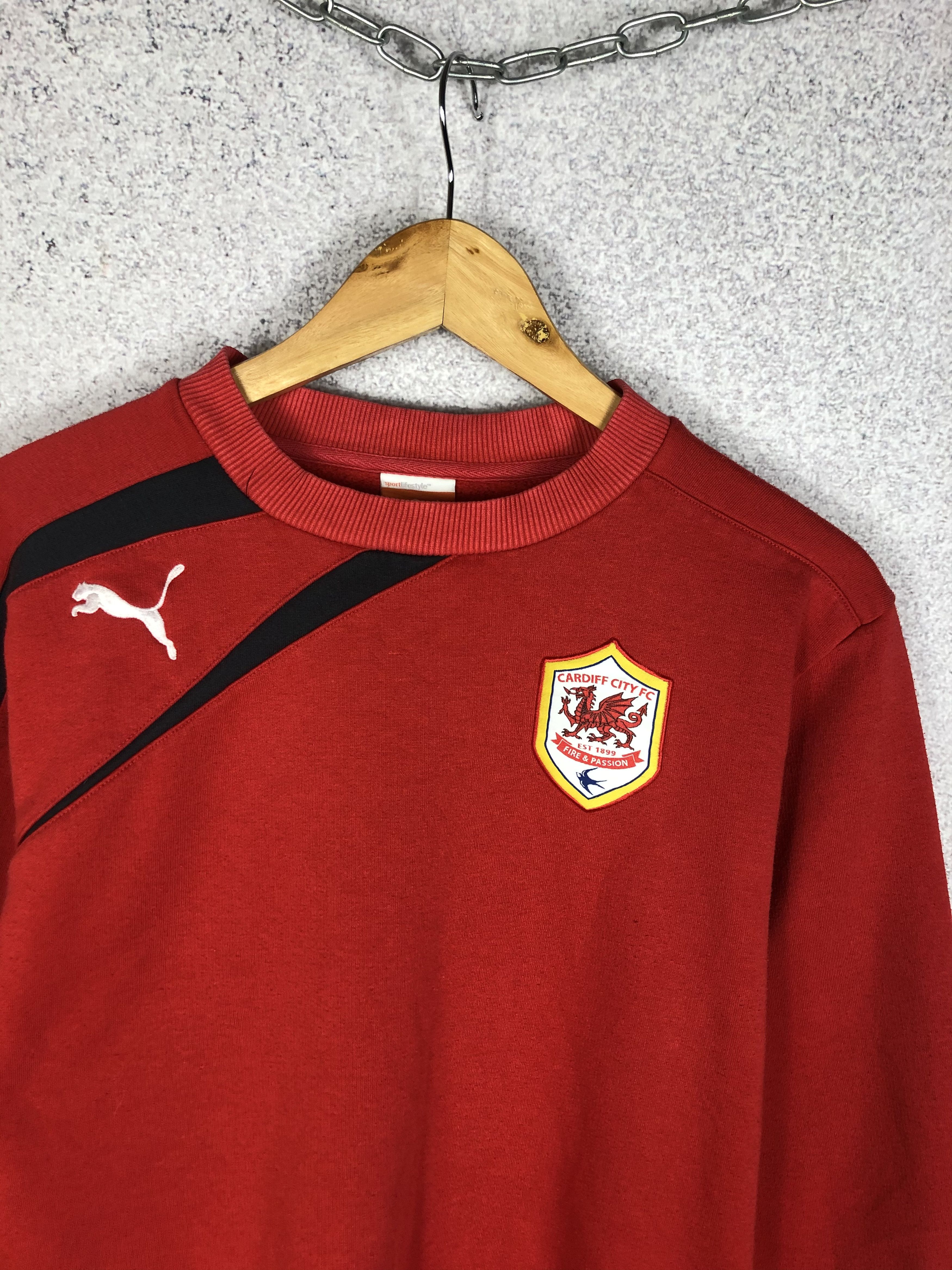 Puma Vintage Cardiff City FC Puma Soccer Football Sweatshirt Size US S / EU 44-46 / 1 - 2 Thumbnail