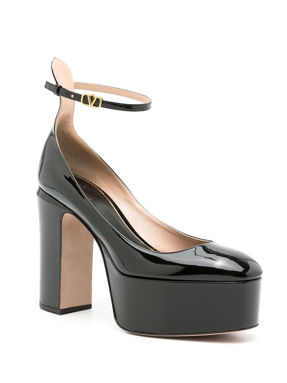 Valentino Garavani Tan-Go patent leather platform pumps