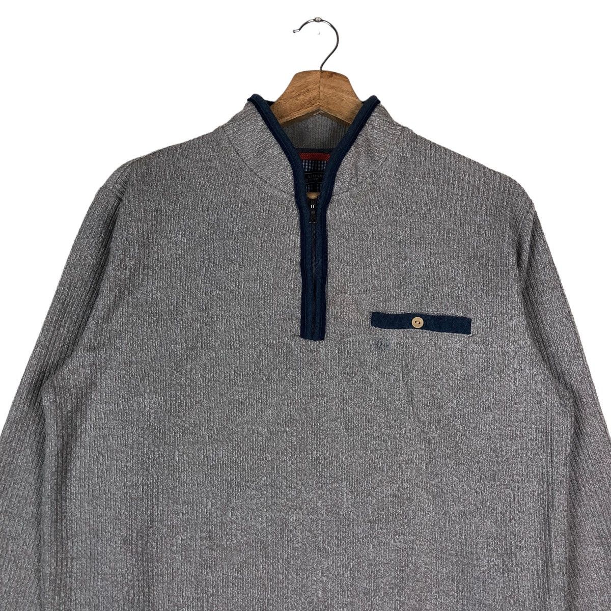 Kansai Yamamoto Japanese Brand Kansai Yamamoto Homme Quarter Zip Pullover Size US L / EU 52-54 / 3 - 2 Thumbnail