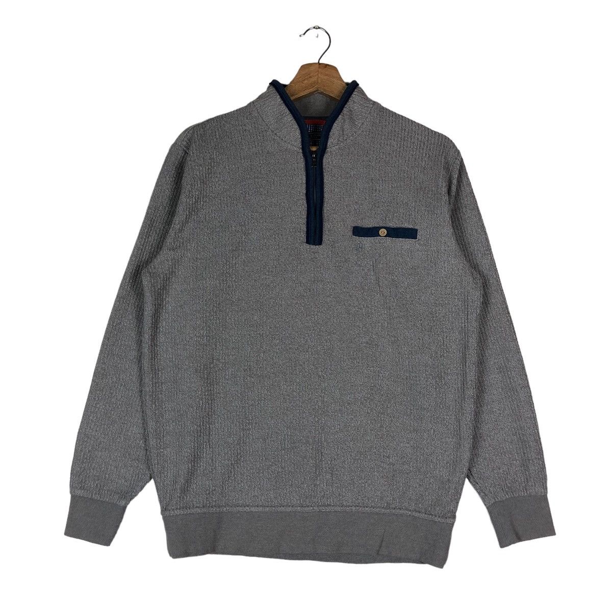 Kansai Yamamoto Japanese Brand Kansai Yamamoto Homme Quarter Zip Pullover Size US L / EU 52-54 / 3 - 1 Thumbnail