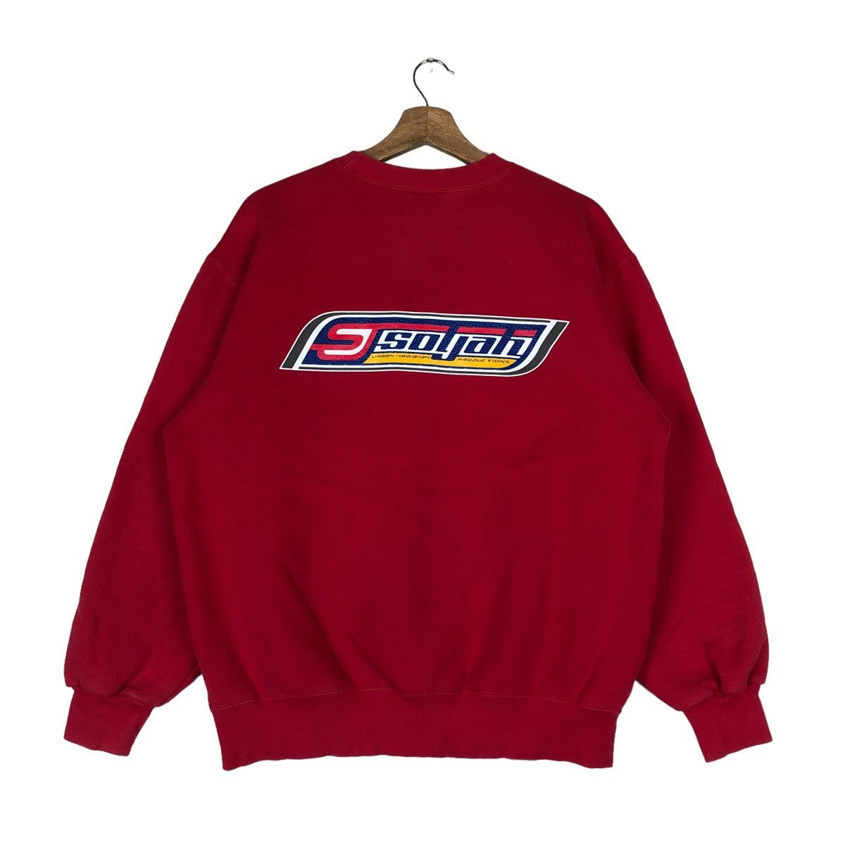 Vintage Vintage SoLjah Spell Out Pullover Jumper Sweatshirt Size US L / EU 52-54 / 3 - 1 Thumbnail
