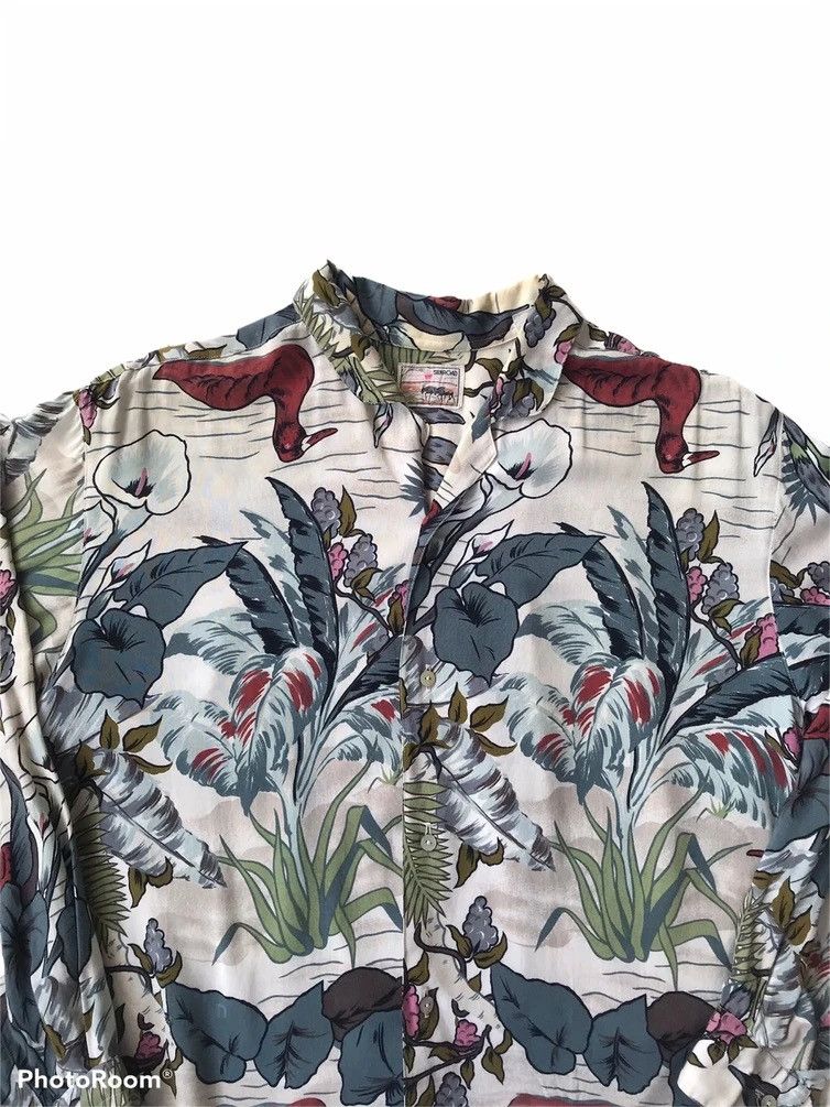 Yohji Yamamoto Vintage Japanese Silkroad Overprint Hawaii Shirt Button Size US M / EU 48-50 / 2 - 4 Thumbnail