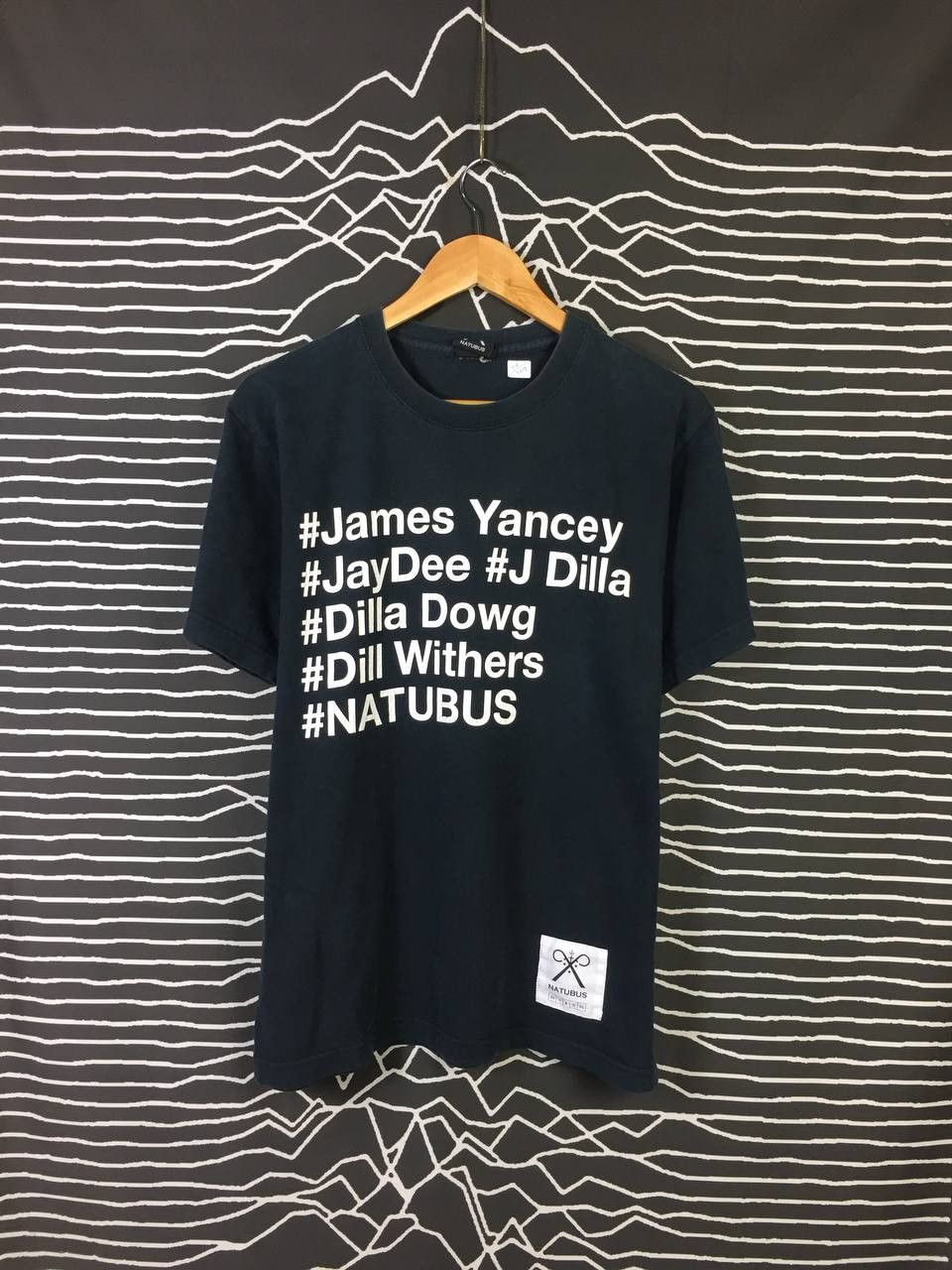 image of Band Tees x Rap Tees Natubus James Yancey J Dilla Hip Hop Rap Tee in Black, Men's (Size Large)