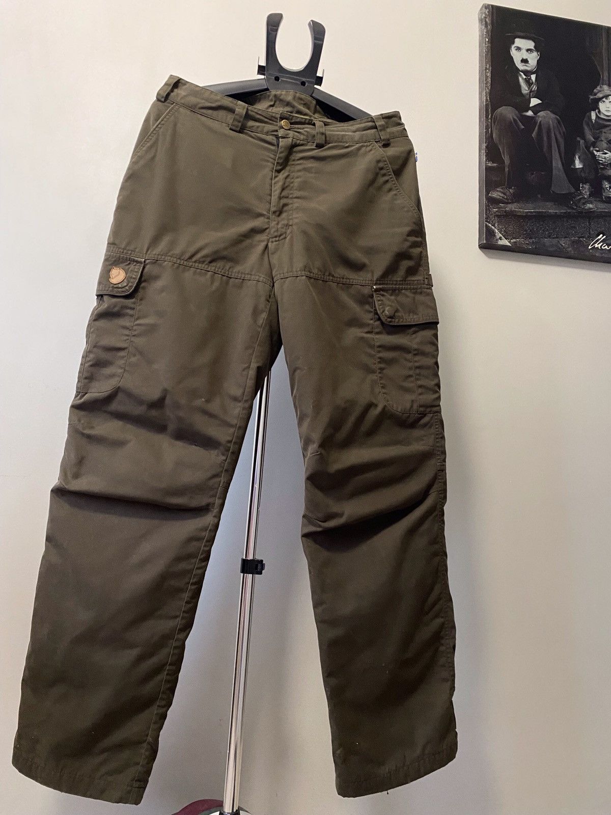 Vintage 00s Brown Fjallraven Utility Cargo Embroidered Trousers Gorpcore XL W40