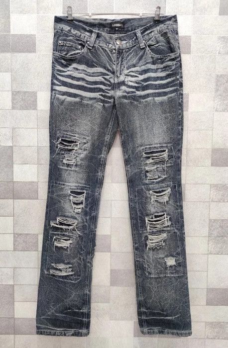 【LOWBOX】 Damage Design Denim JEANS_MAXXBUNKERBLUETRASHED_62