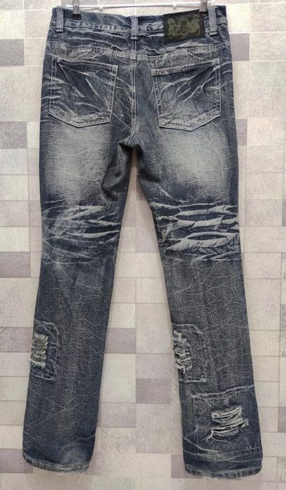 Japanese Brand LOWBOX Ripped Distressed Punk Rock Denim Jeans Size US 32 / EU 48 - 5 Thumbnail