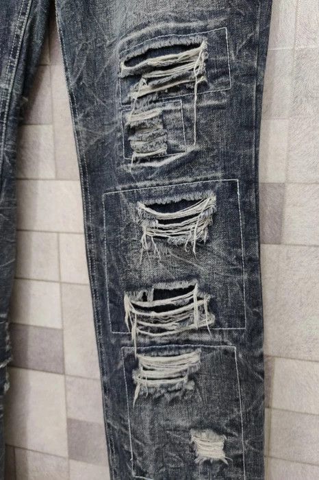 【LOWBOX】 Damage Design Denim JEANS_MAXXBUNKERBLUETRASHED_62