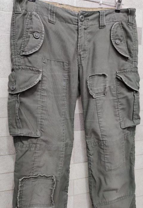 Japanese Brand BACK NUMBER Patchwork Military Street Fashion Cargo Pants Size US 31 - 6 Thumbnail
