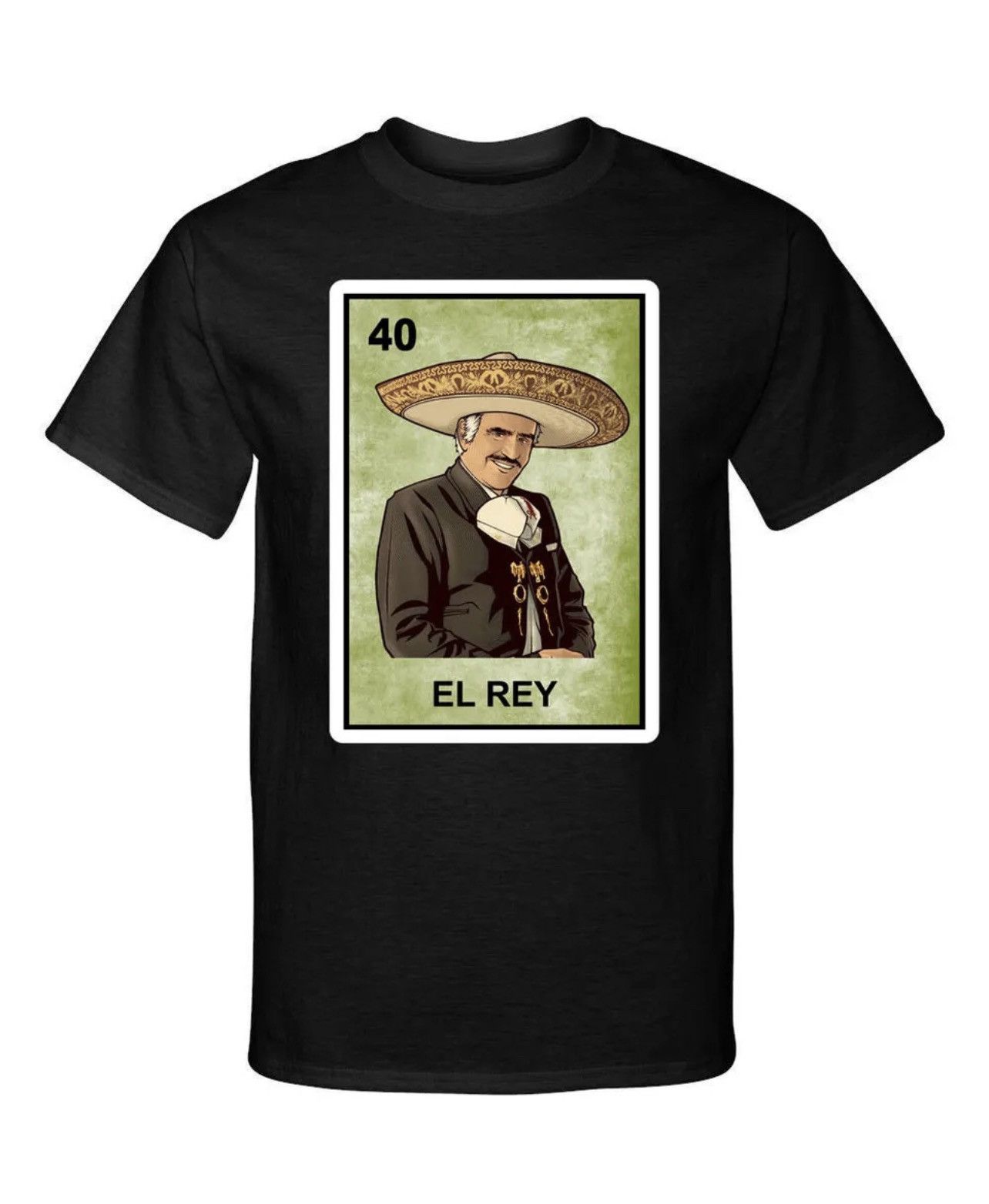 Other El Rey Vicente Fernandez Loteria Mexican Graphic T-Shirt | Grailed