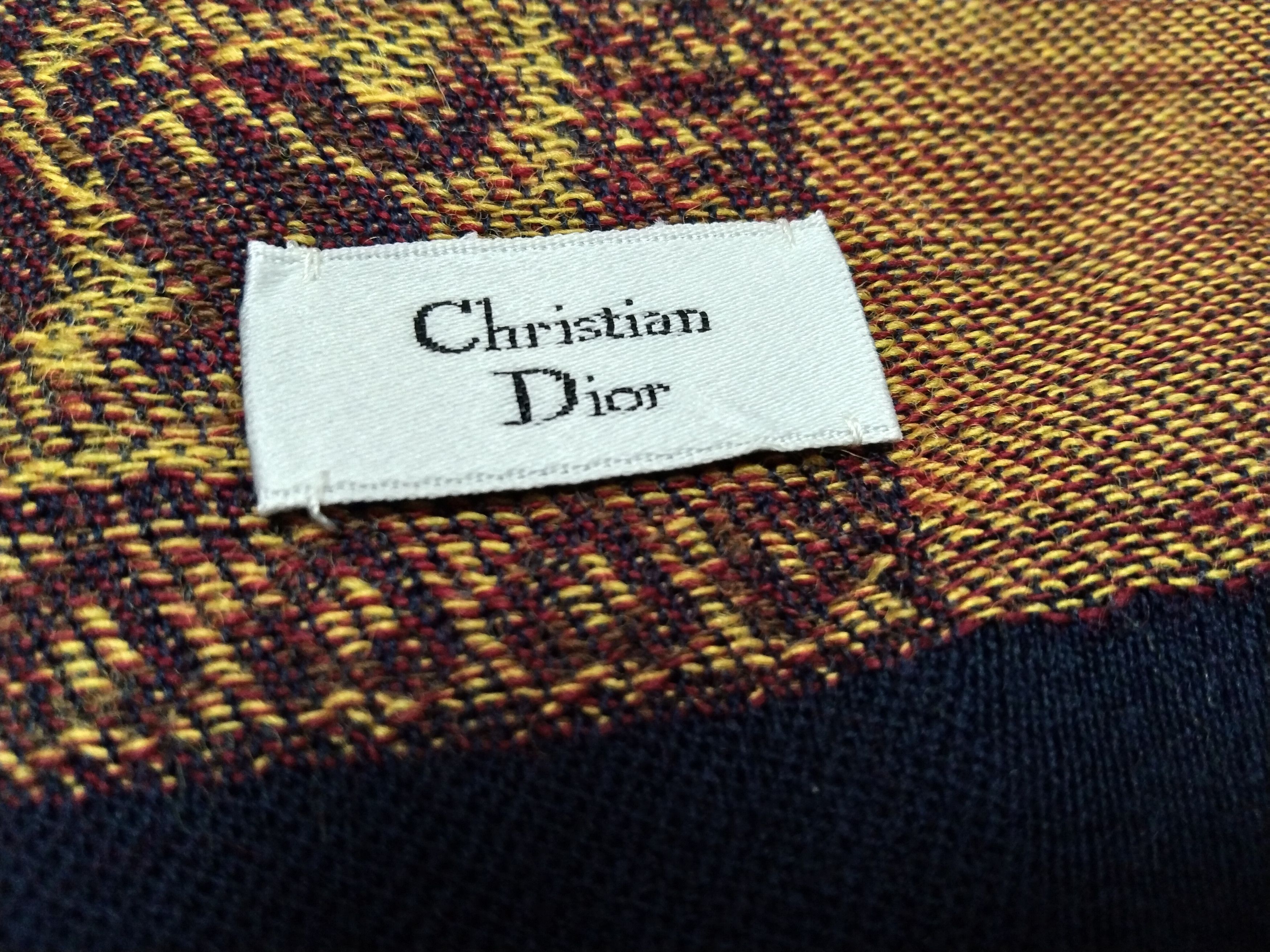 Christian Dior Monsieur × Designer × Dior CHRISTIAN DIOR WOOL BLEND SCARF Size ONE SIZE - 2 Thumbnail