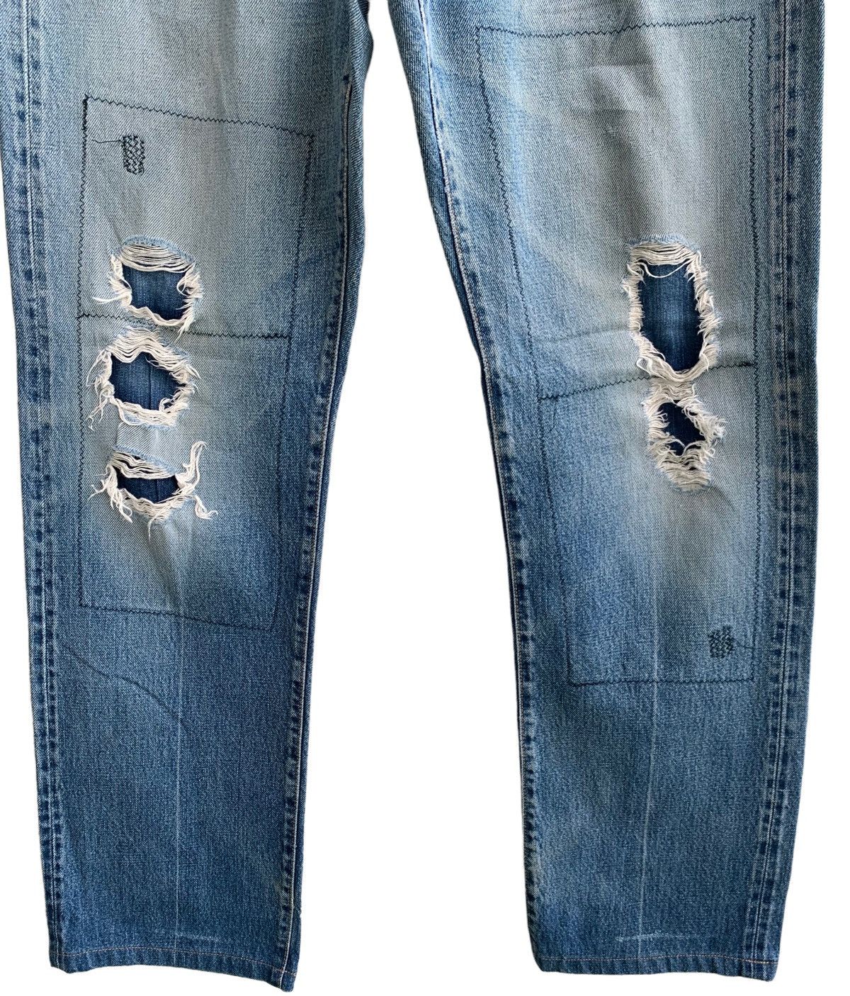 Blue Blue Japan Vintage Distressed Blue Blue Japan Jeans Size US 30 / EU 46 - 6 Thumbnail