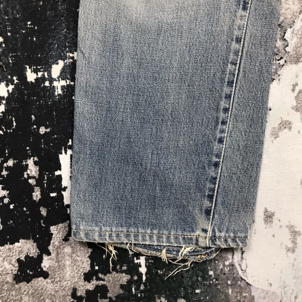 Denime Vintage Denime Japan Light Wash Selvedge Distressed Jeans Size US 29 - 8 Thumbnail