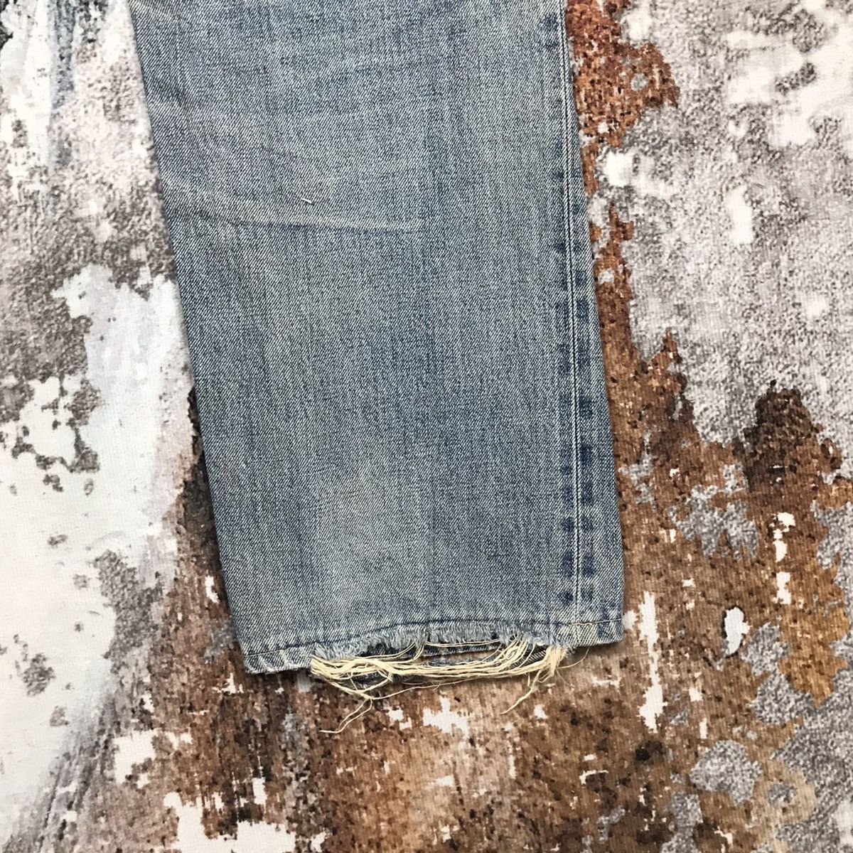 Denime Vintage Denime Japan Light Wash Selvedge Distressed Jeans Size US 29 - 20 Thumbnail