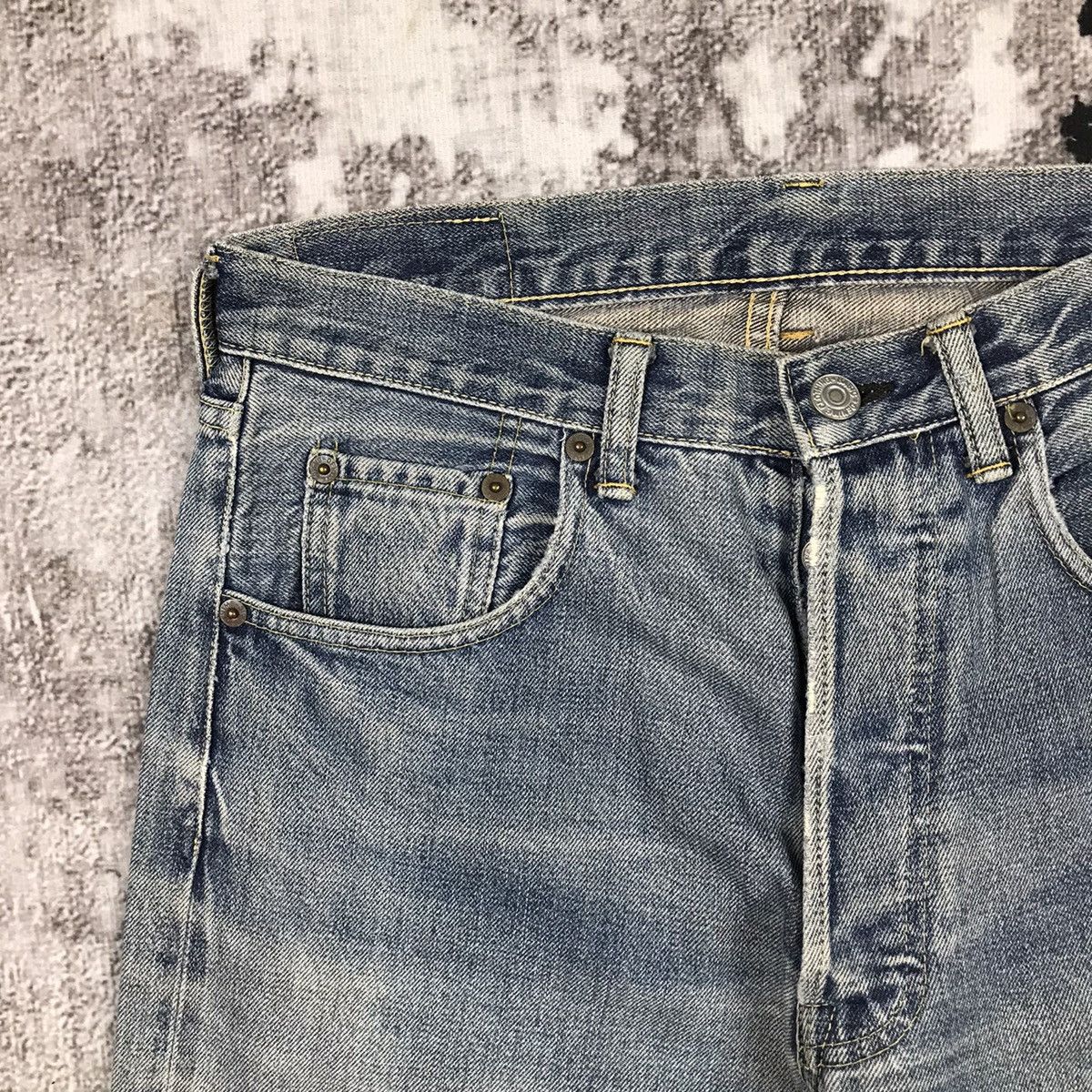 Denime Vintage Denime Japan Light Wash Selvedge Distressed Jeans Size US 29 - 4 Thumbnail