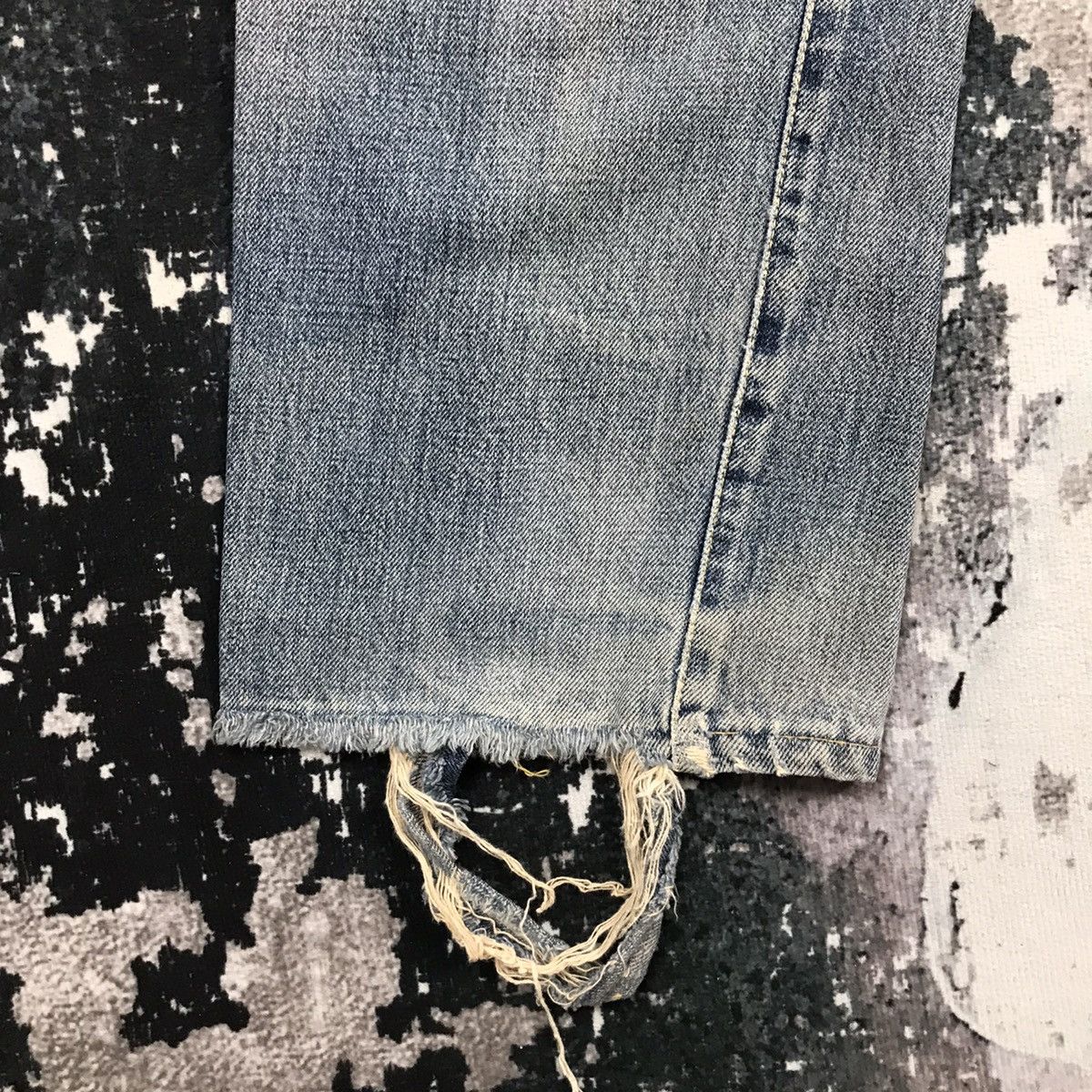 Denime Vintage Denime Japan Light Wash Selvedge Distressed Jeans Size US 29 - 19 Thumbnail