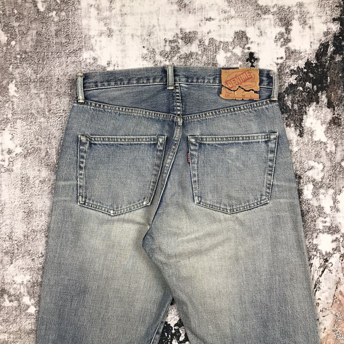 Denime Vintage Denime Japan Light Wash Selvedge Distressed Jeans Size US 29 - 13 Thumbnail