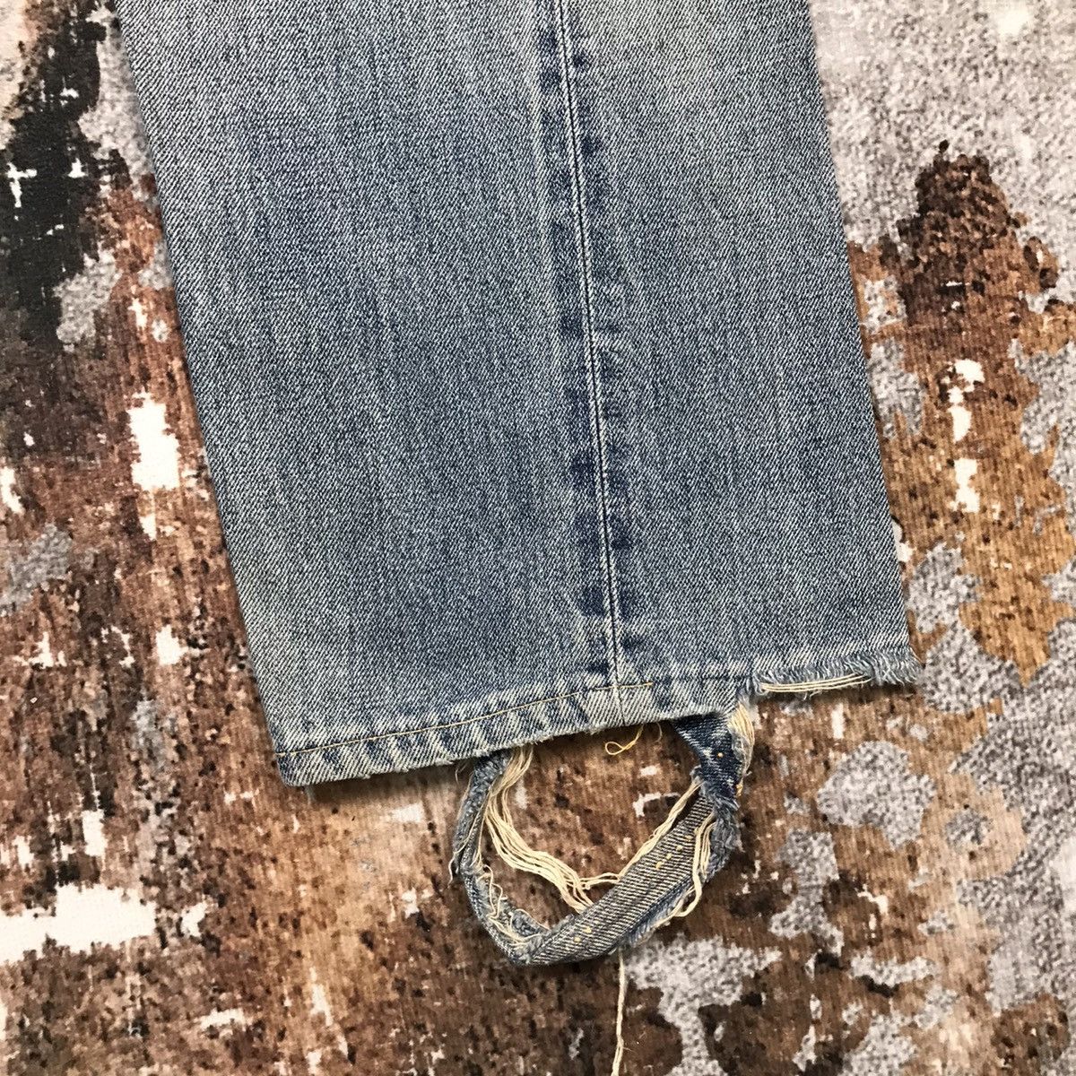Denime Vintage Denime Japan Light Wash Selvedge Distressed Jeans Size US 29 - 9 Thumbnail