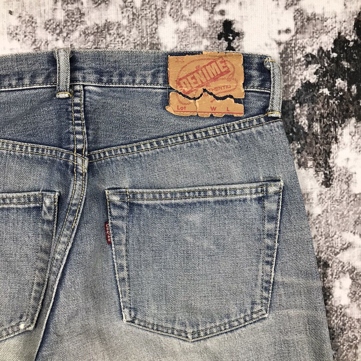 Denime Vintage Denime Japan Light Wash Selvedge Distressed Jeans Size US 29 - 14 Thumbnail
