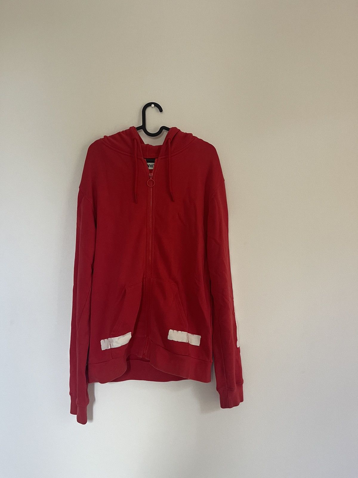 Off-White Off white red brushed zip up sweatshirt Size US M / EU 48-50 / 2 - 3 Thumbnail