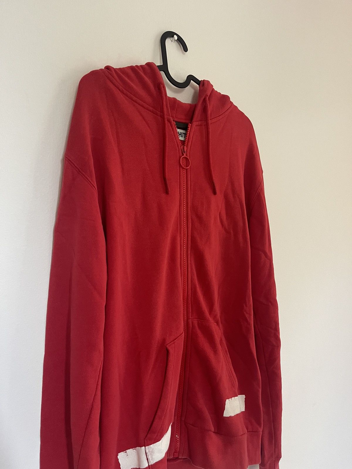Off-White Off white red brushed zip up sweatshirt Size US M / EU 48-50 / 2 - 7 Thumbnail