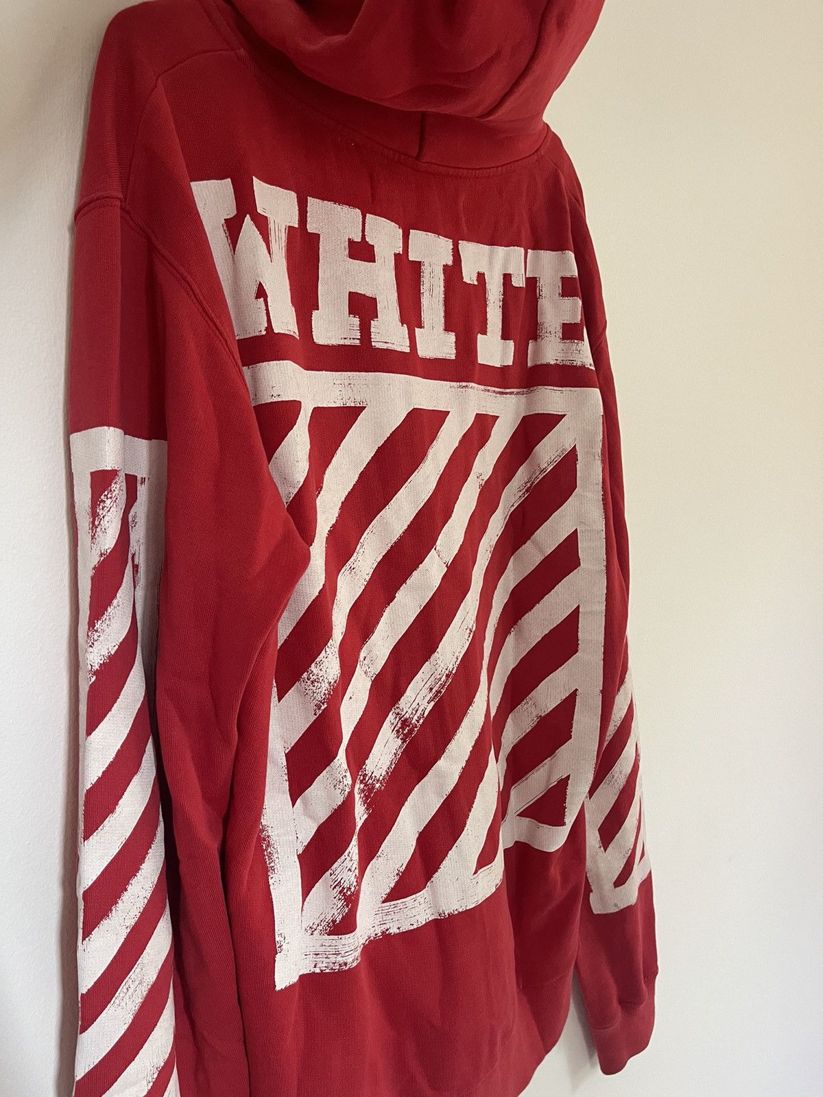Off-White Off white red brushed zip up sweatshirt Size US M / EU 48-50 / 2 - 6 Thumbnail