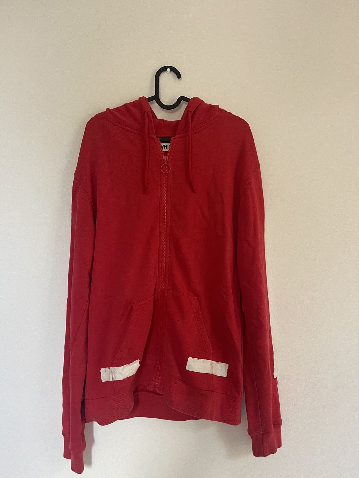Off-White Off white red brushed zip up sweatshirt Size US M / EU 48-50 / 2 - 5 Thumbnail