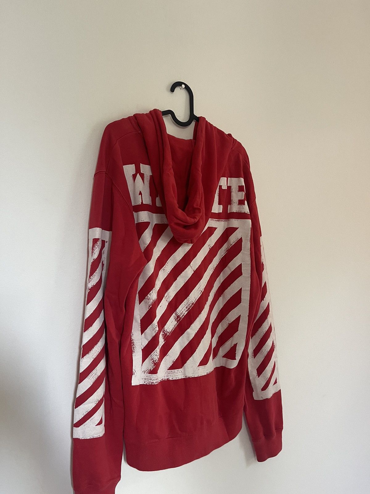 Off-White Off white red brushed zip up sweatshirt Size US M / EU 48-50 / 2 - 4 Thumbnail