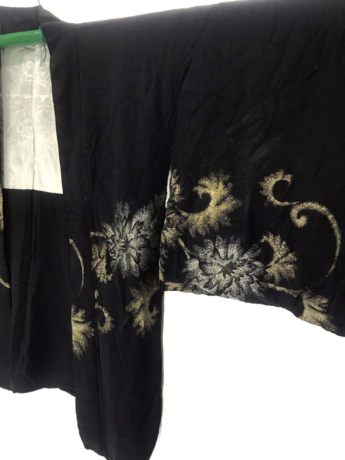 Japanese Brand Japan black kimono haori embroidery metallic gold thread art Size US L / EU 52-54 / 3 - 7 Thumbnail