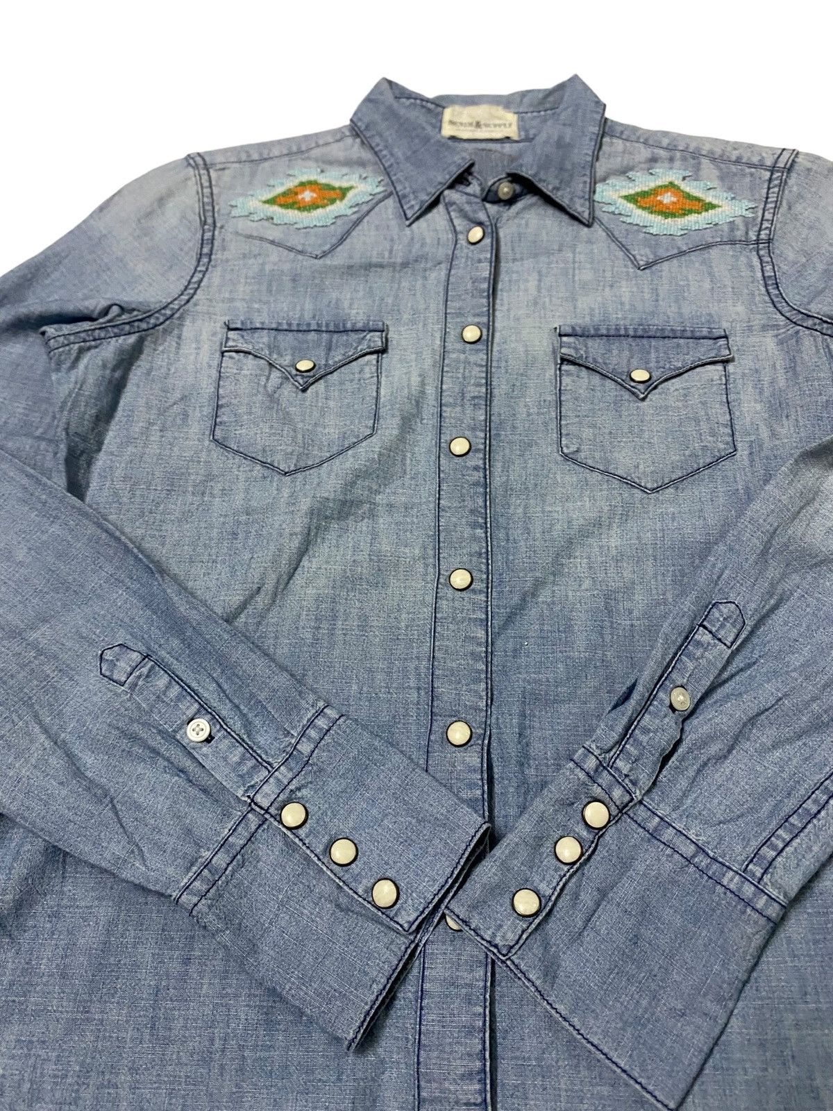 Ralph Lauren 💥Western Denim Supply Ralph Lauren Button Shirt Size S / US 4 / IT 40 - 7 Thumbnail