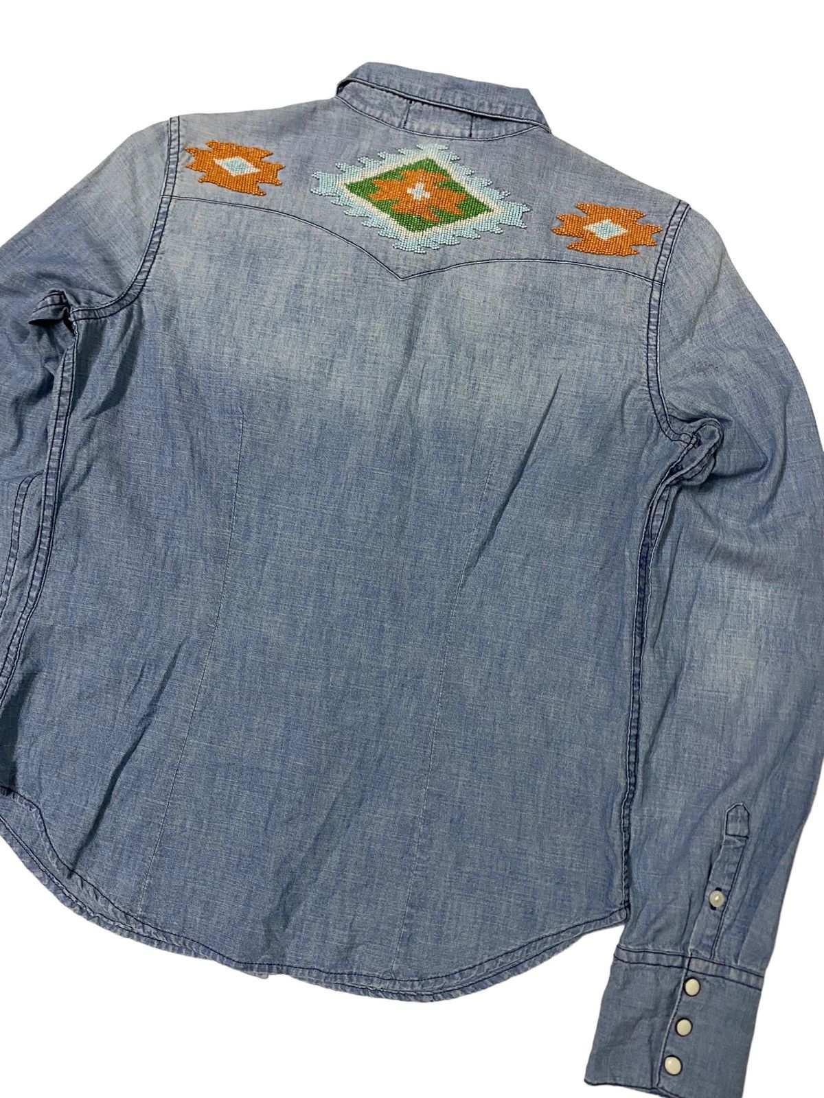 Ralph Lauren 💥Western Denim Supply Ralph Lauren Button Shirt Size S / US 4 / IT 40 - 3 Thumbnail