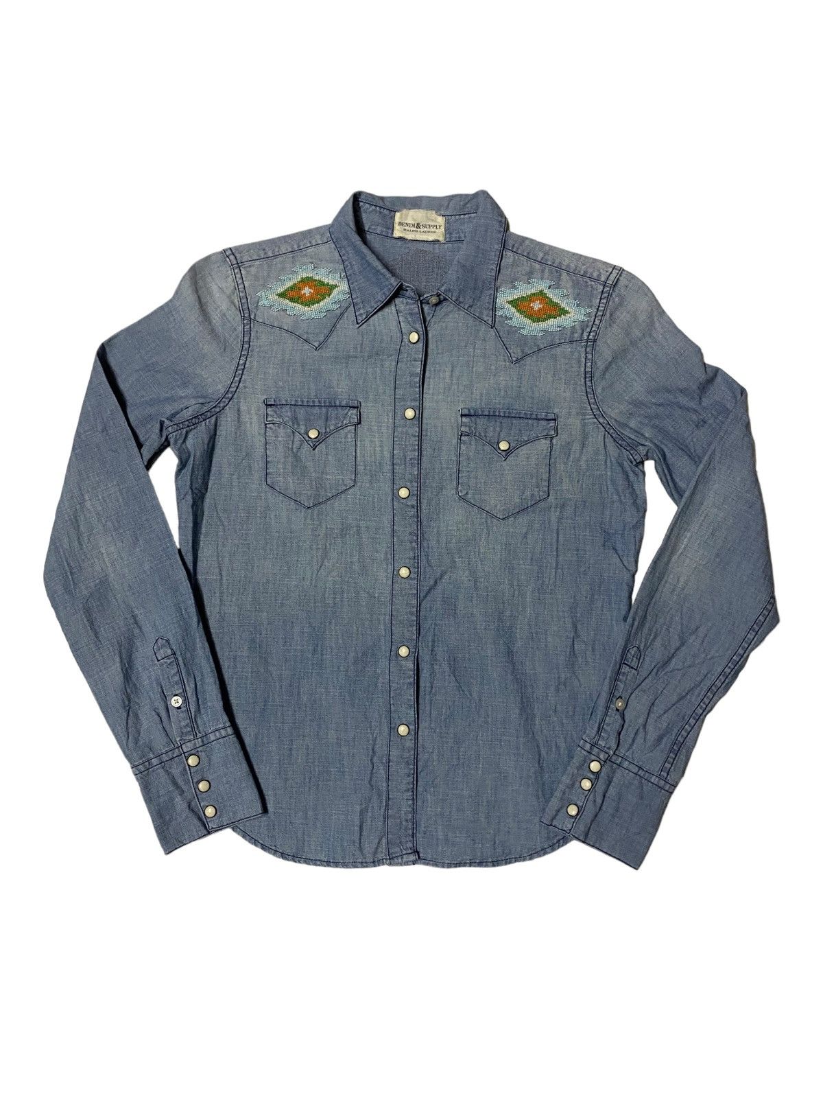Ralph Lauren 💥Western Denim Supply Ralph Lauren Button Shirt Size S / US 4 / IT 40 - 6 Thumbnail