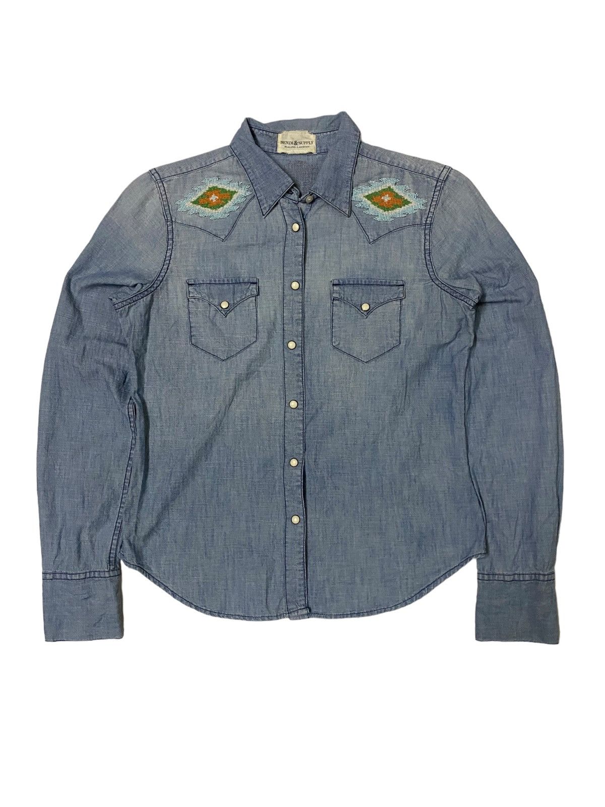 Ralph Lauren 💥Western Denim Supply Ralph Lauren Button Shirt Size S / US 4 / IT 40 - 2 Thumbnail