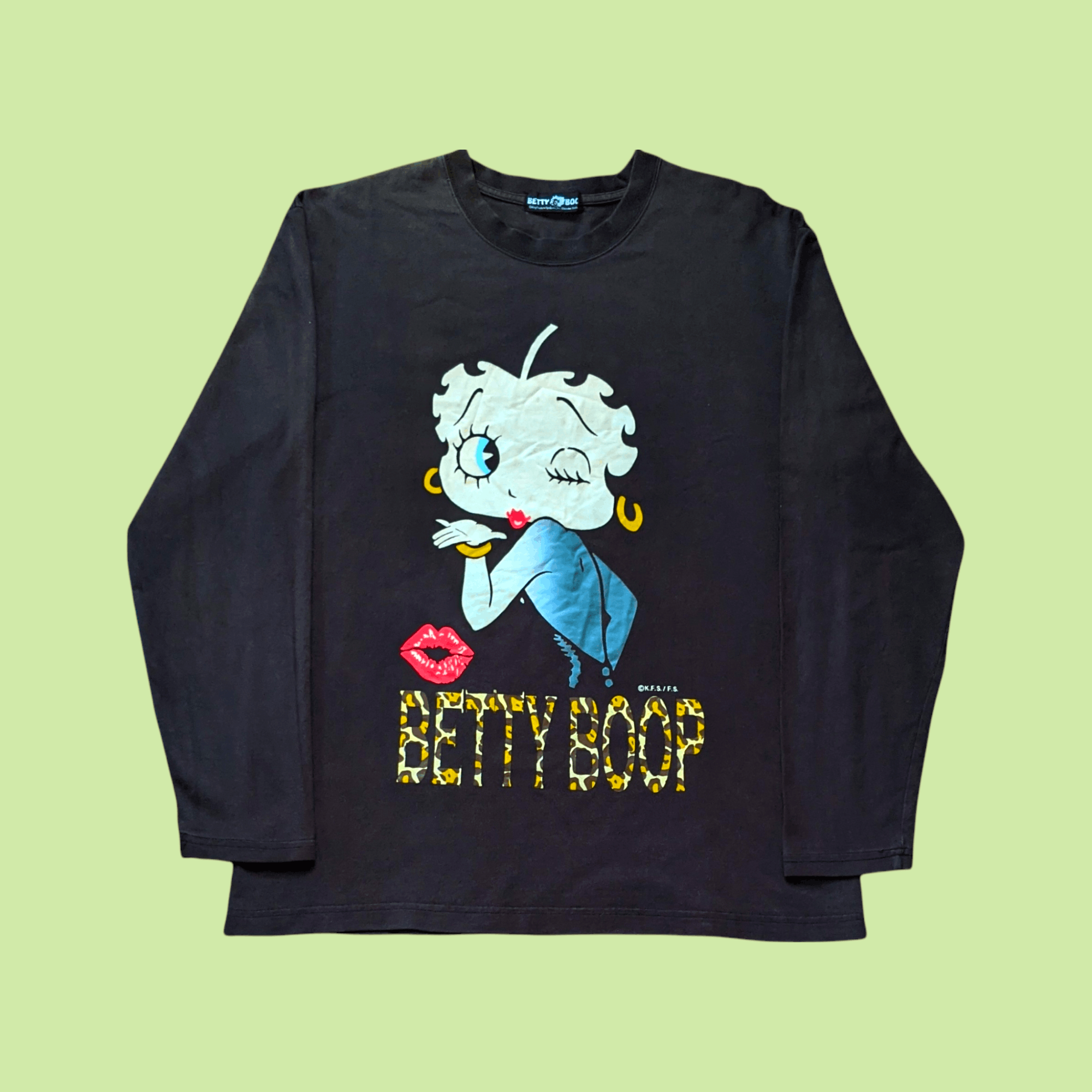 Cartoon Network × Disney × Vintage Vintage Betty Boop Big Print Long Sleeve T shirt Size US M / EU 48-50 / 2 - 2 Thumbnail