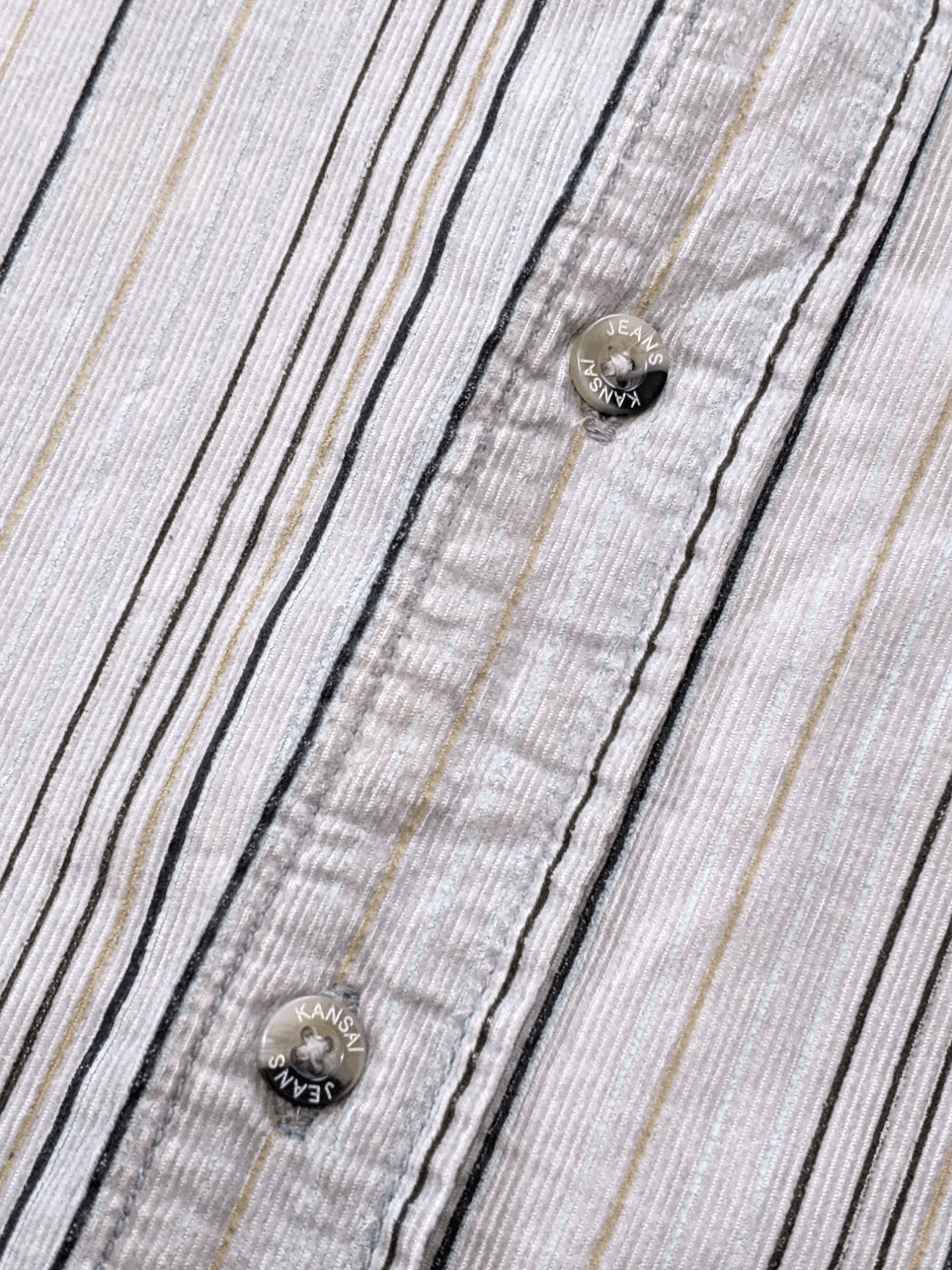 Japanese Brand × Kansai Yamamoto × Vintage Vintage Kansai Jeans Striped Long Sleeve Shirt Size US L / EU 52-54 / 3 - 8 Thumbnail