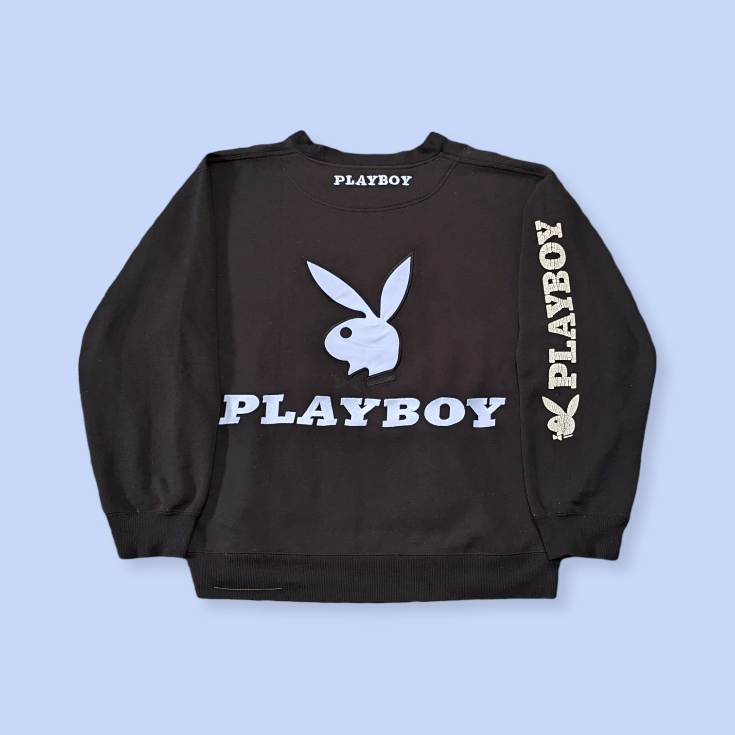 Playboy × Vintage Vintage 90s Playboy Big Logo Embroidered Sweatshirt Size US L / EU 52-54 / 3 - 1 Thumbnail