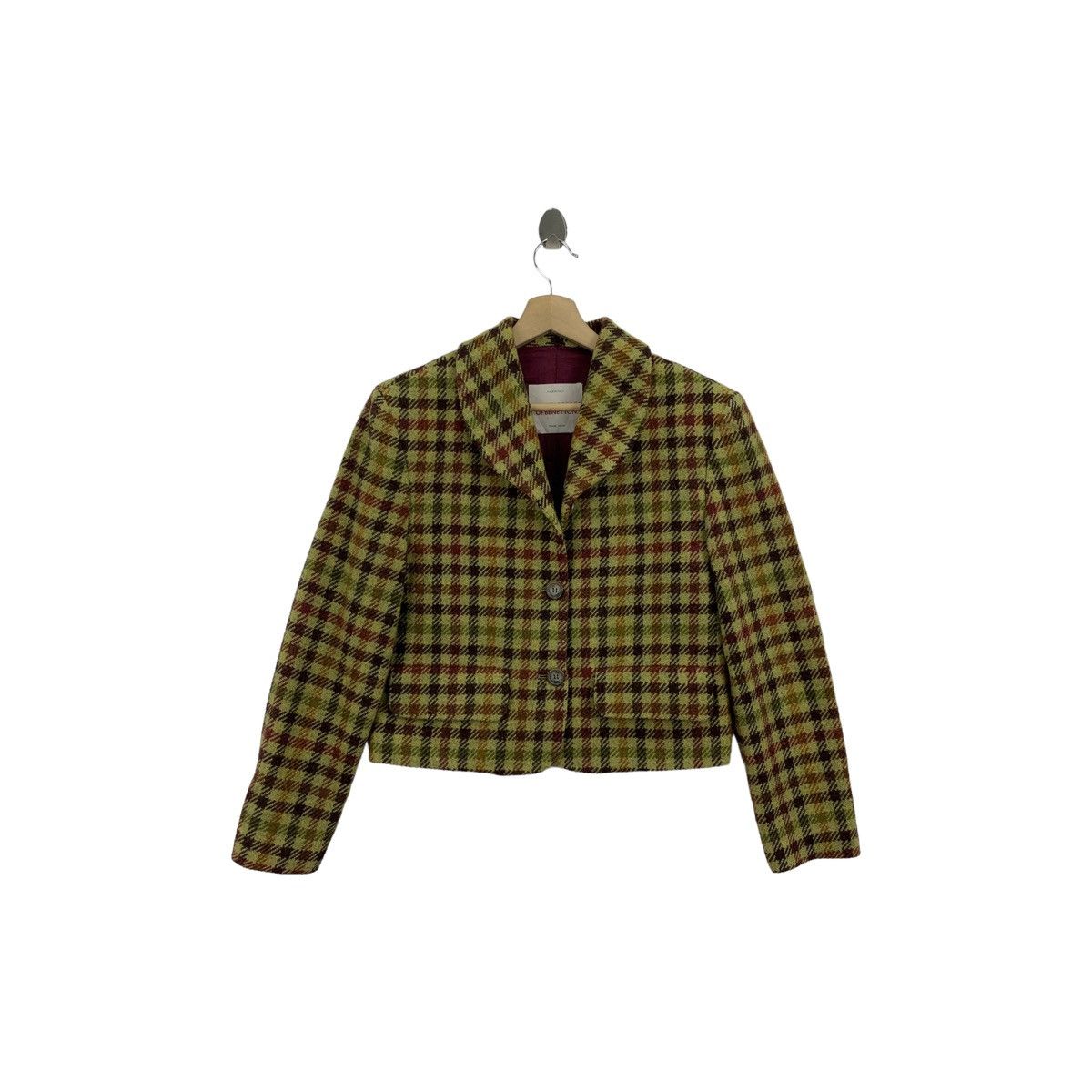 Rare!! Vintage UNITED COLOR of BENETTON plaid jacket