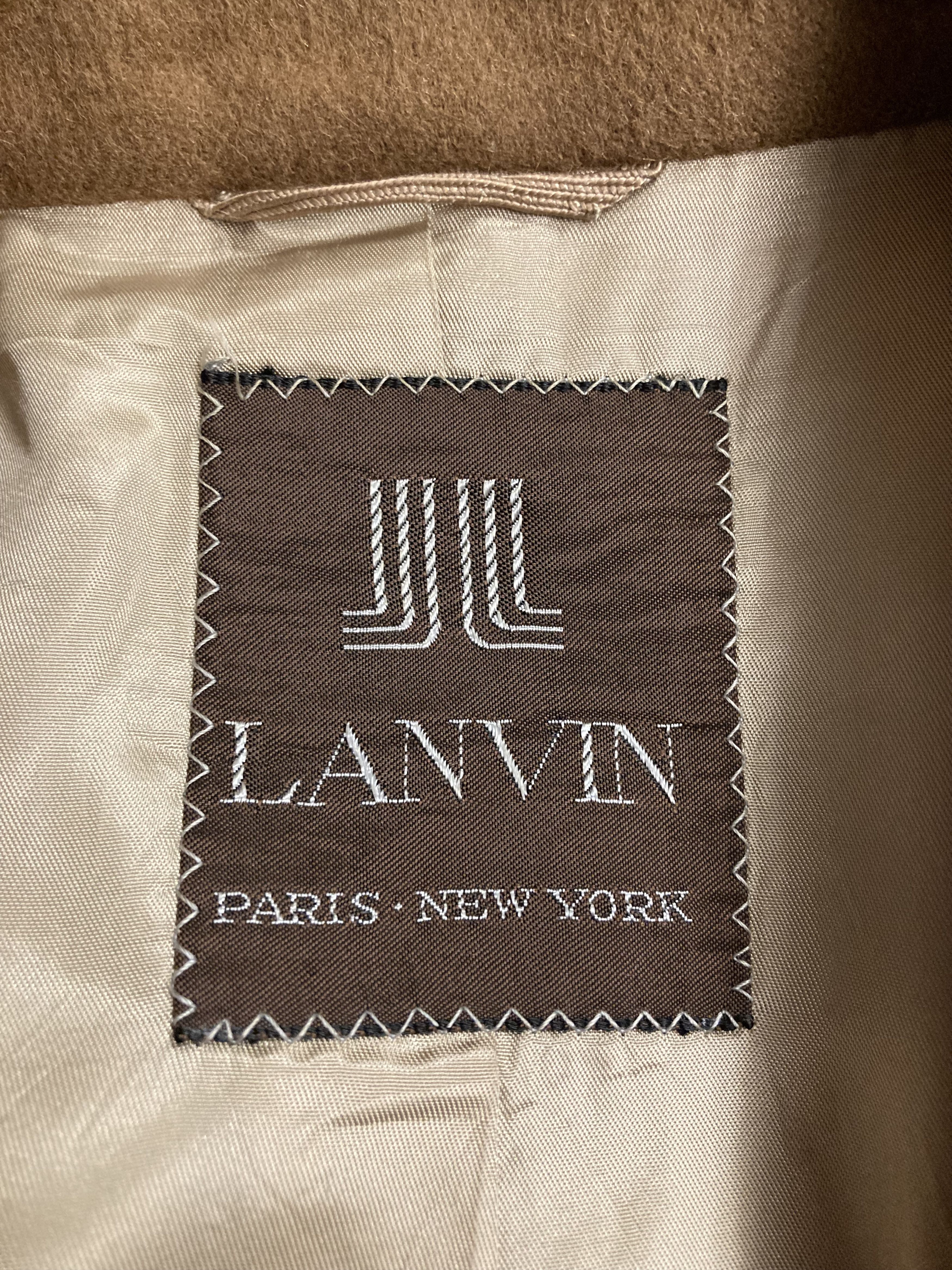 Lanvin × Vintage VTG 80s Lanvin Paris Scotland Camel Hair Blazer Jacket Size US M / EU 48-50 / 2 - 3 Thumbnail