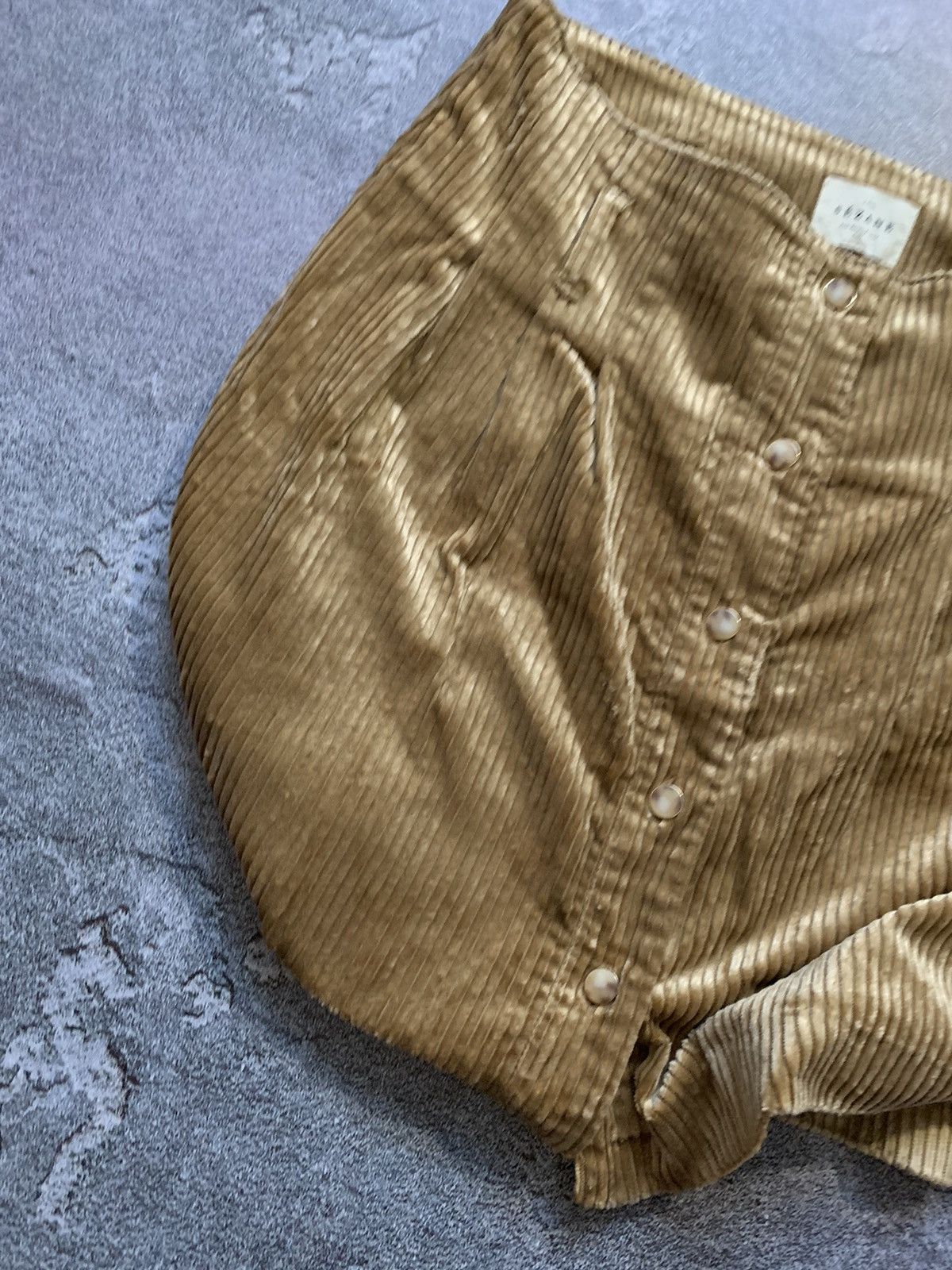 Designer × Sezane Sezane 40size corduroy velvet mini midi skirt button up Size 27" / US 4 / IT 40 - 3 Thumbnail