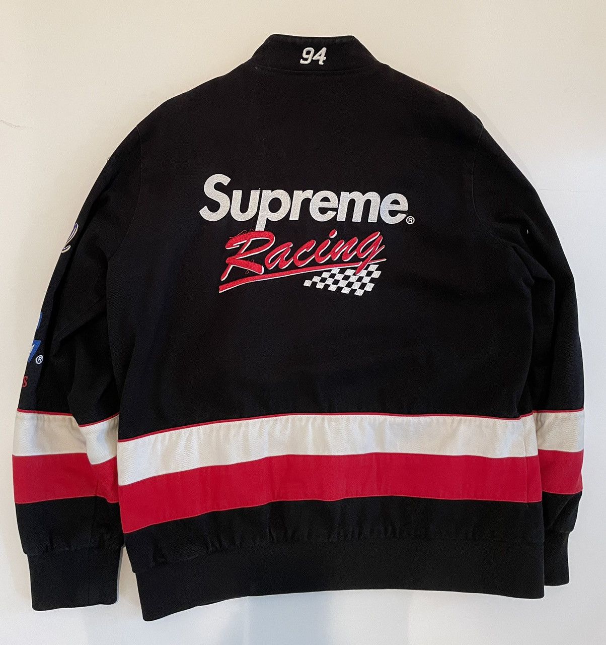 Supreme Supreme Wise Racing Jacket NASCAR size XL rare STEAL Grailed