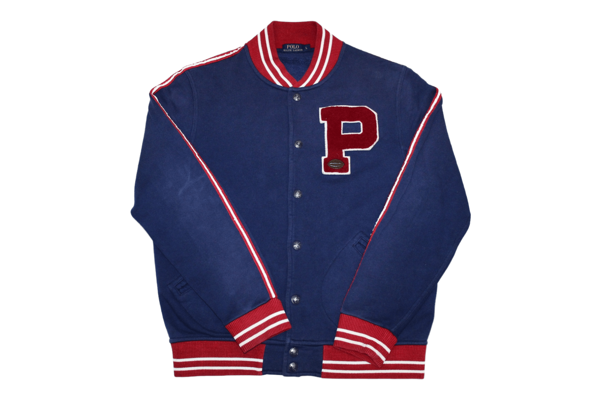 Polo Ralph Lauren Vtg Polo Ralph Lauren New York Big "P" Logo Varsity Jacket Size US L / EU 52-54 / 3 - 1 Thumbnail