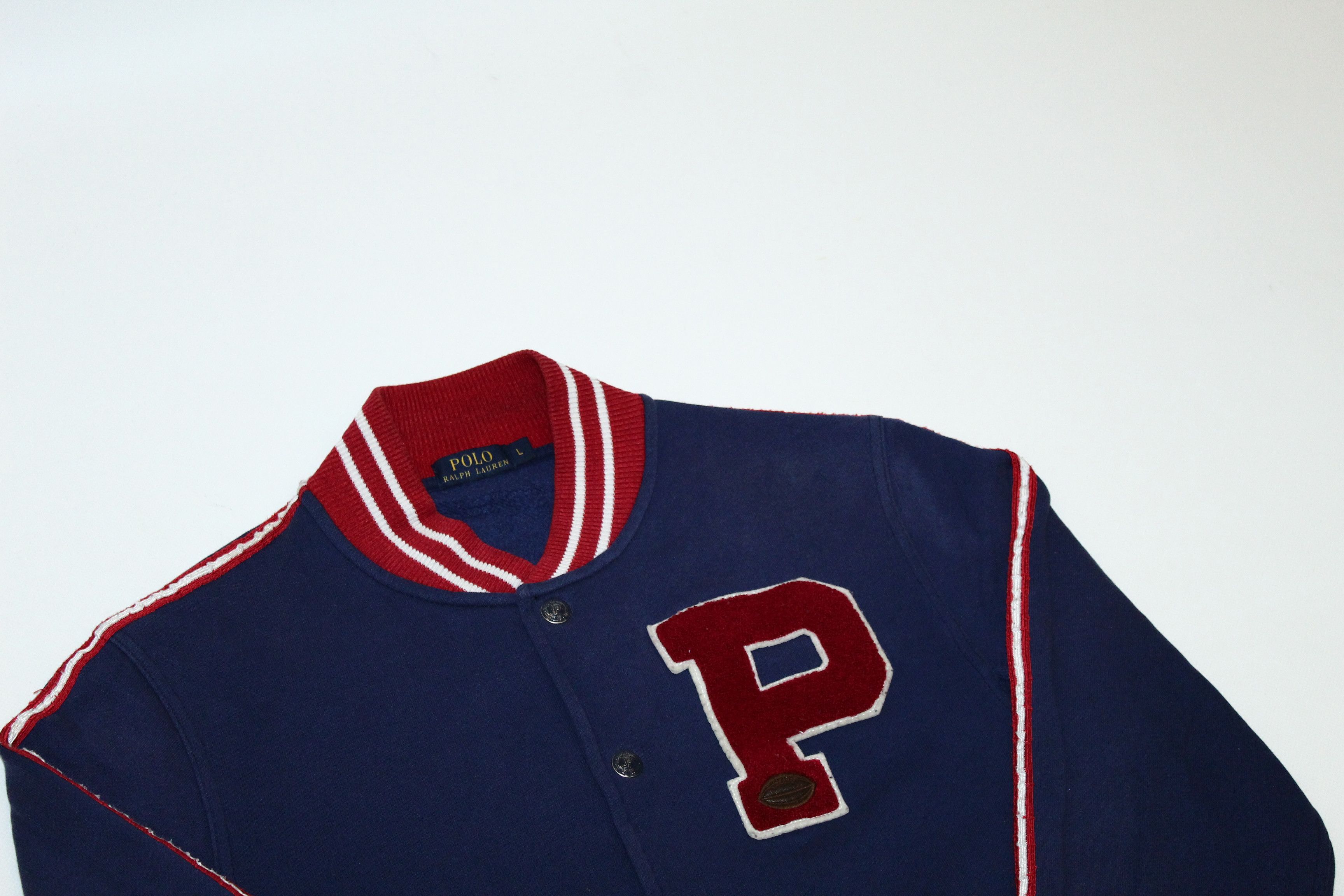 Polo Ralph Lauren Vtg Polo Ralph Lauren New York Big "P" Logo Varsity Jacket Size US L / EU 52-54 / 3 - 4 Thumbnail