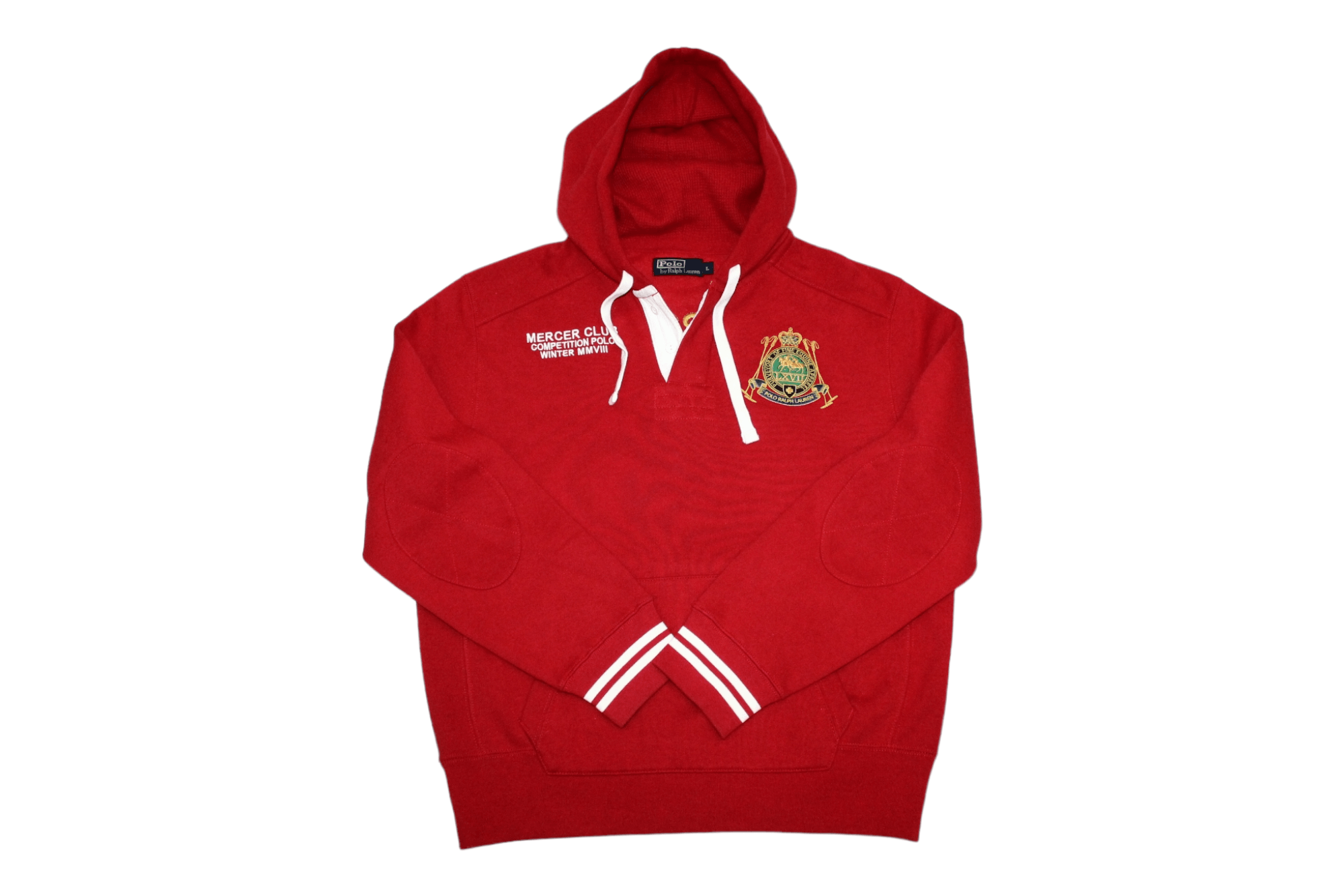 Polo Ralph Lauren Vtg Polo Ralph Lauren Mercer Club "3" Back Big Logo Hoodie Size US L / EU 52-54 / 3 - 1 Thumbnail