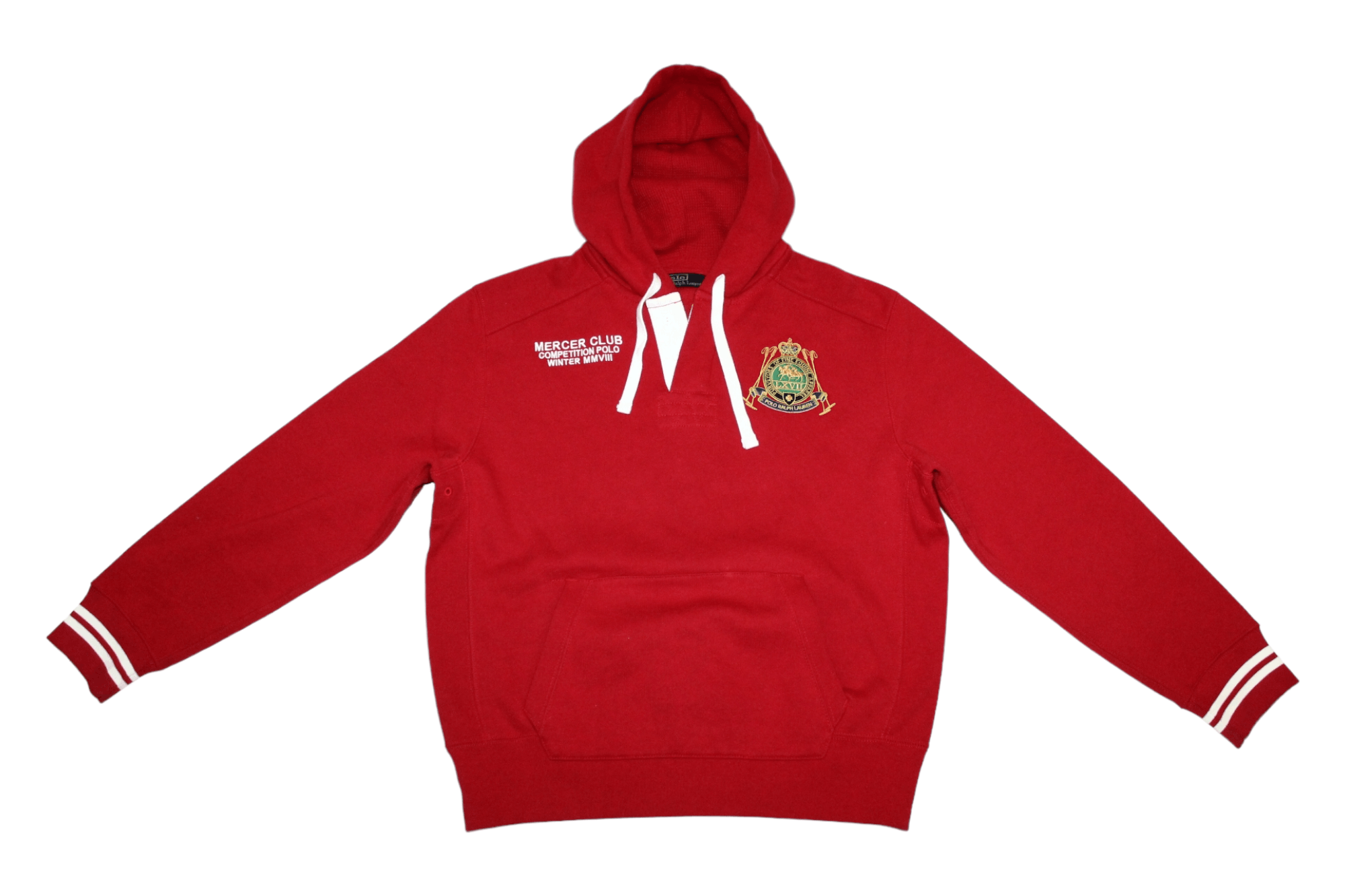 Polo Ralph Lauren Vtg Polo Ralph Lauren Mercer Club "3" Back Big Logo Hoodie Size US L / EU 52-54 / 3 - 4 Thumbnail