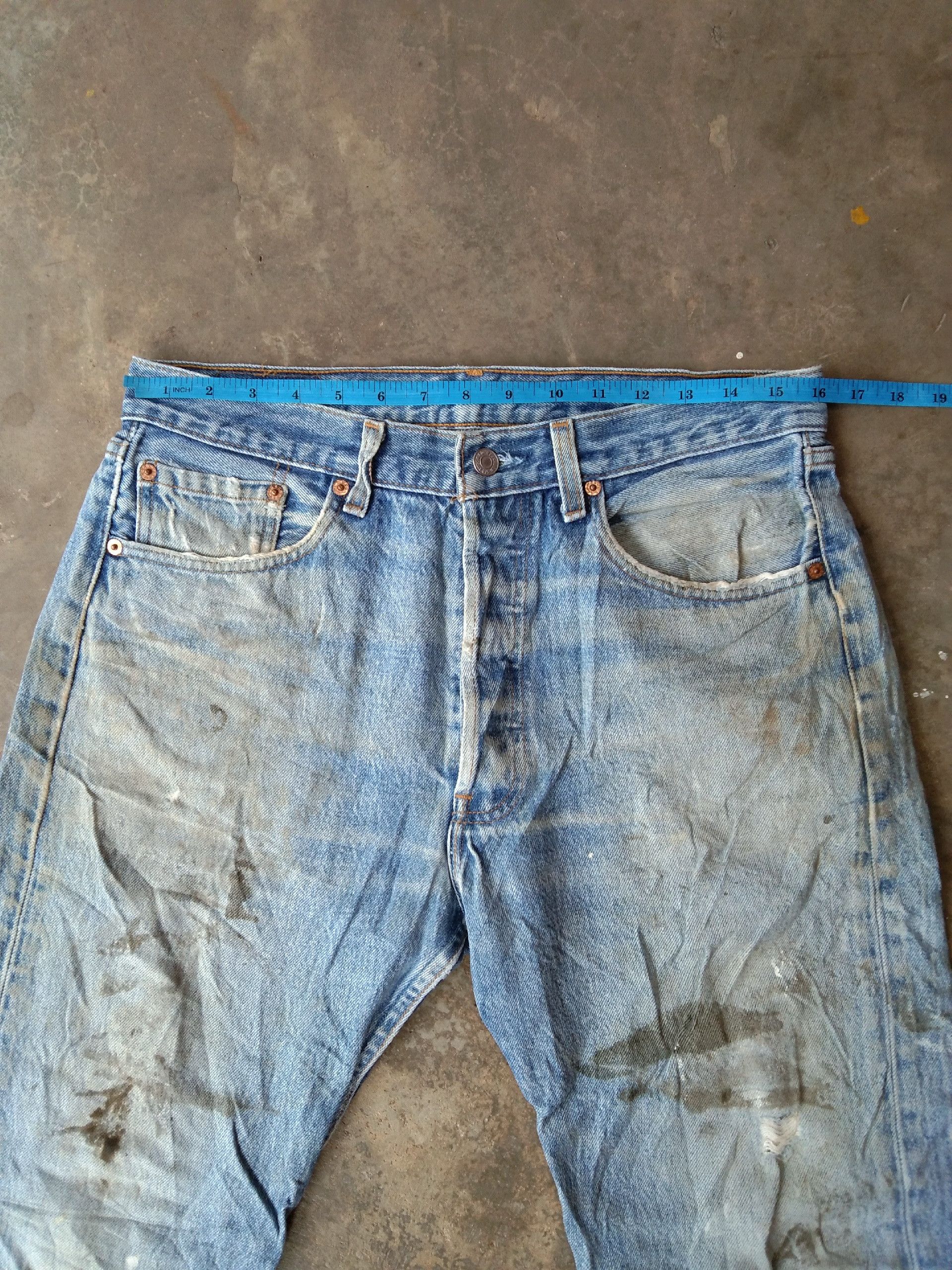 Levi's 90s Vintage Levi's 501 Made In USA Distressed Jeans 32x28 Size US 32 / EU 48 - 7 Thumbnail