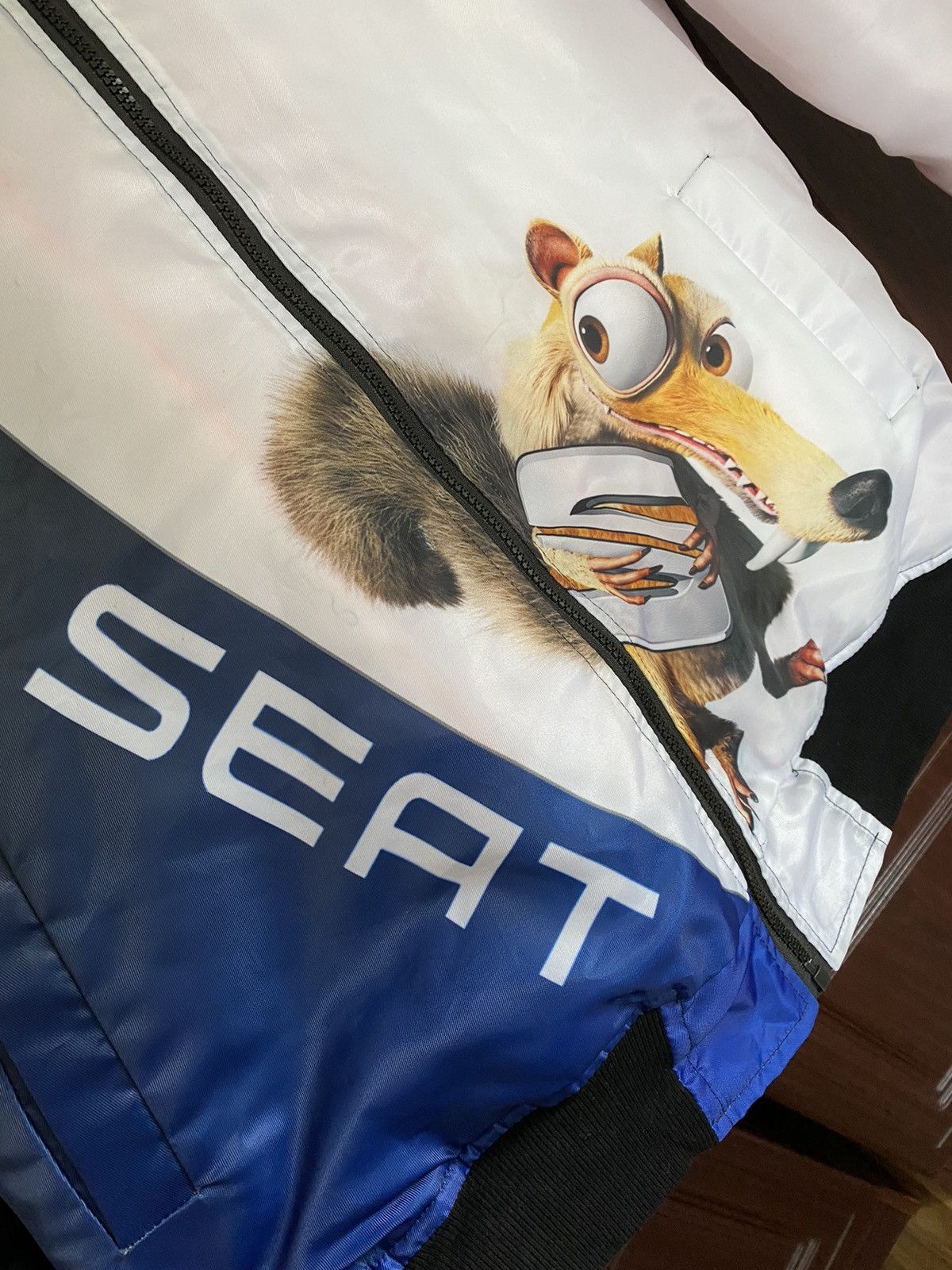 Vintage Seat Ice Age Racing Jacket Squirrel Ferrari Mercedes BMW Y2K Size US L / EU 52-54 / 3 - 3 Thumbnail