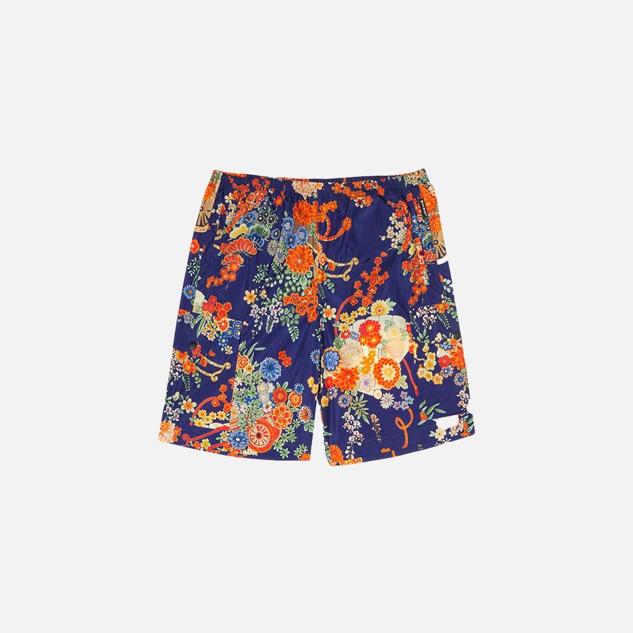 image of Palm Angels Blooming Shorts in Blue, Men's (Size 30)