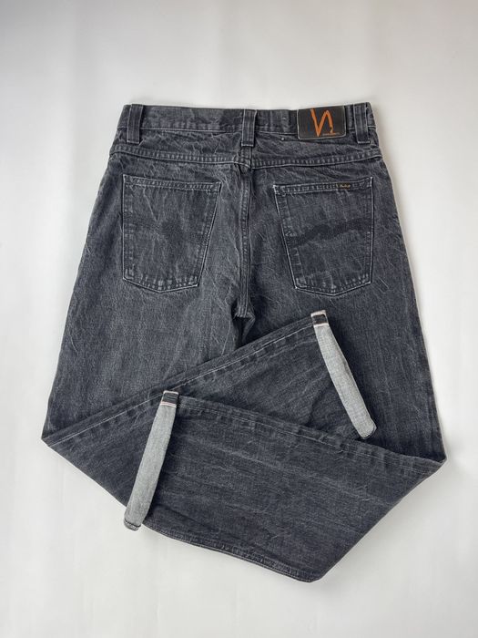 Nudie Jeans Nudie Jeans Average Joe Dry Black Selvage denim jeans