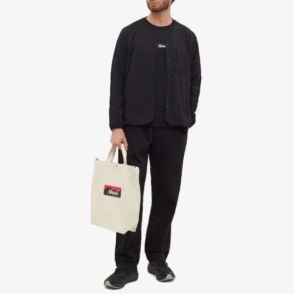 Japanese Brand NANGA believe in your adventures 2 way canvas logo tote bag Size ONE SIZE - 13 Thumbnail